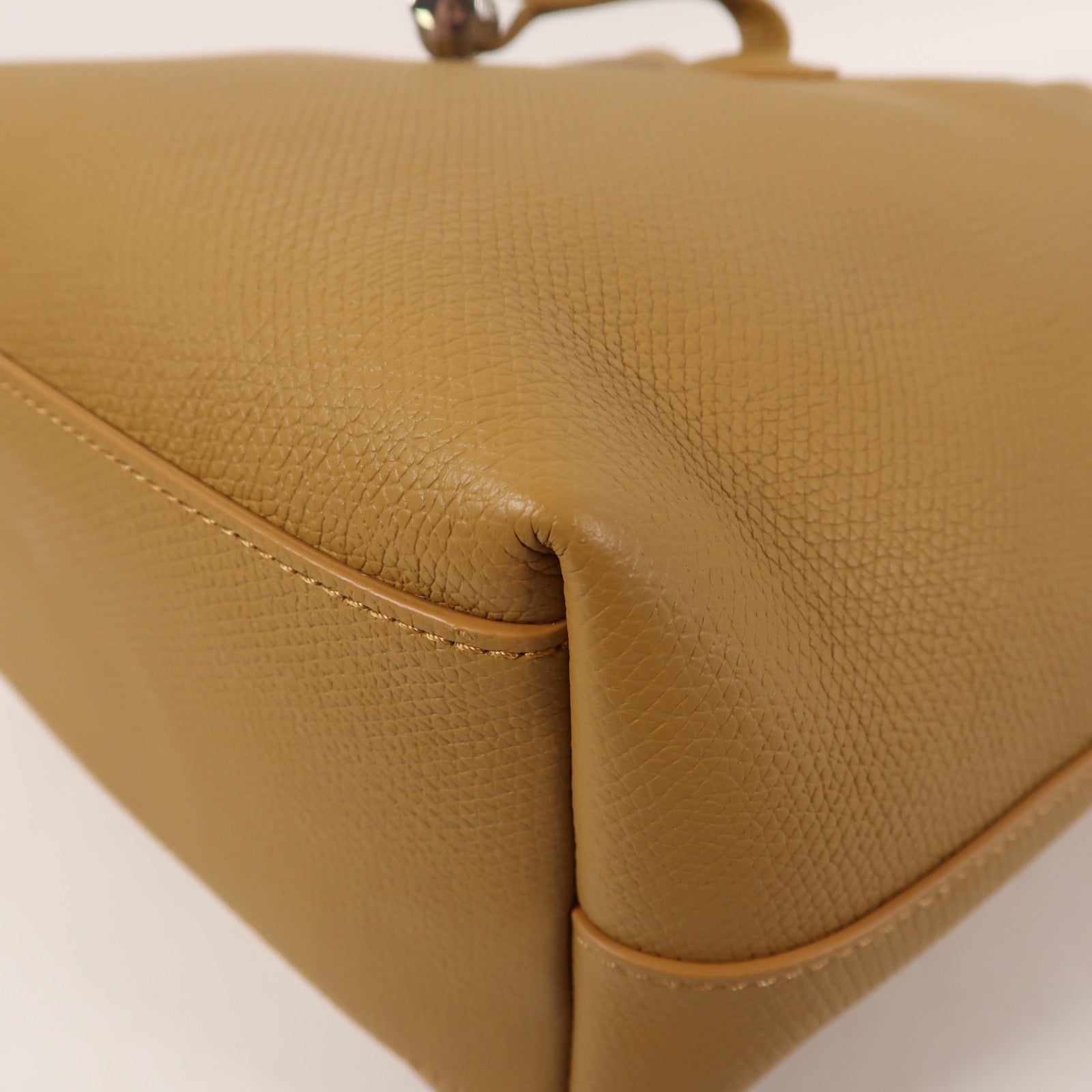 Longchamp 皮革Le Roseau S銀扣手挽肩背兩用袋