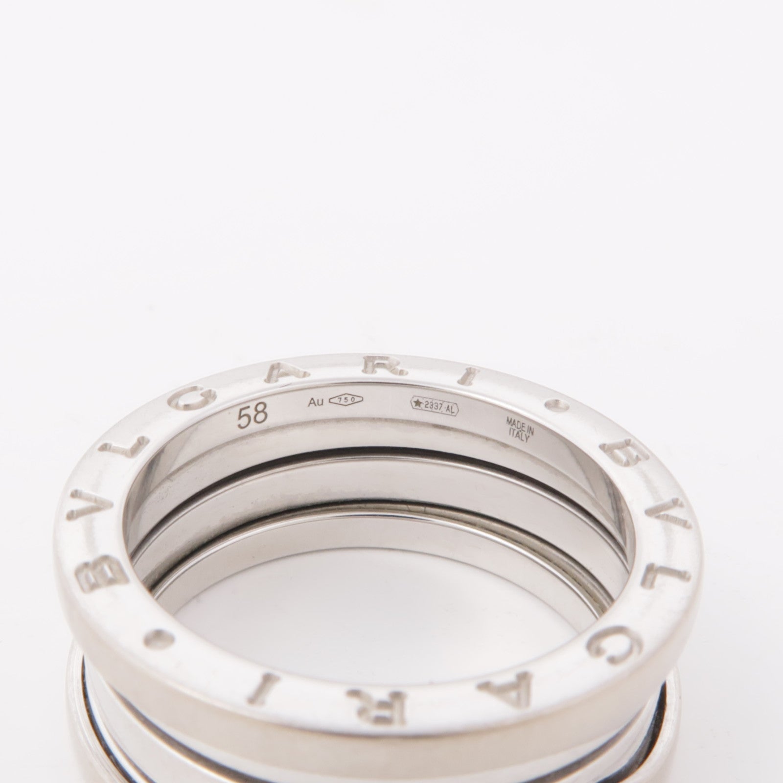BVLGARI 18K白金B-Zero1 3 Bands Ring戒指BLV#58/US#8