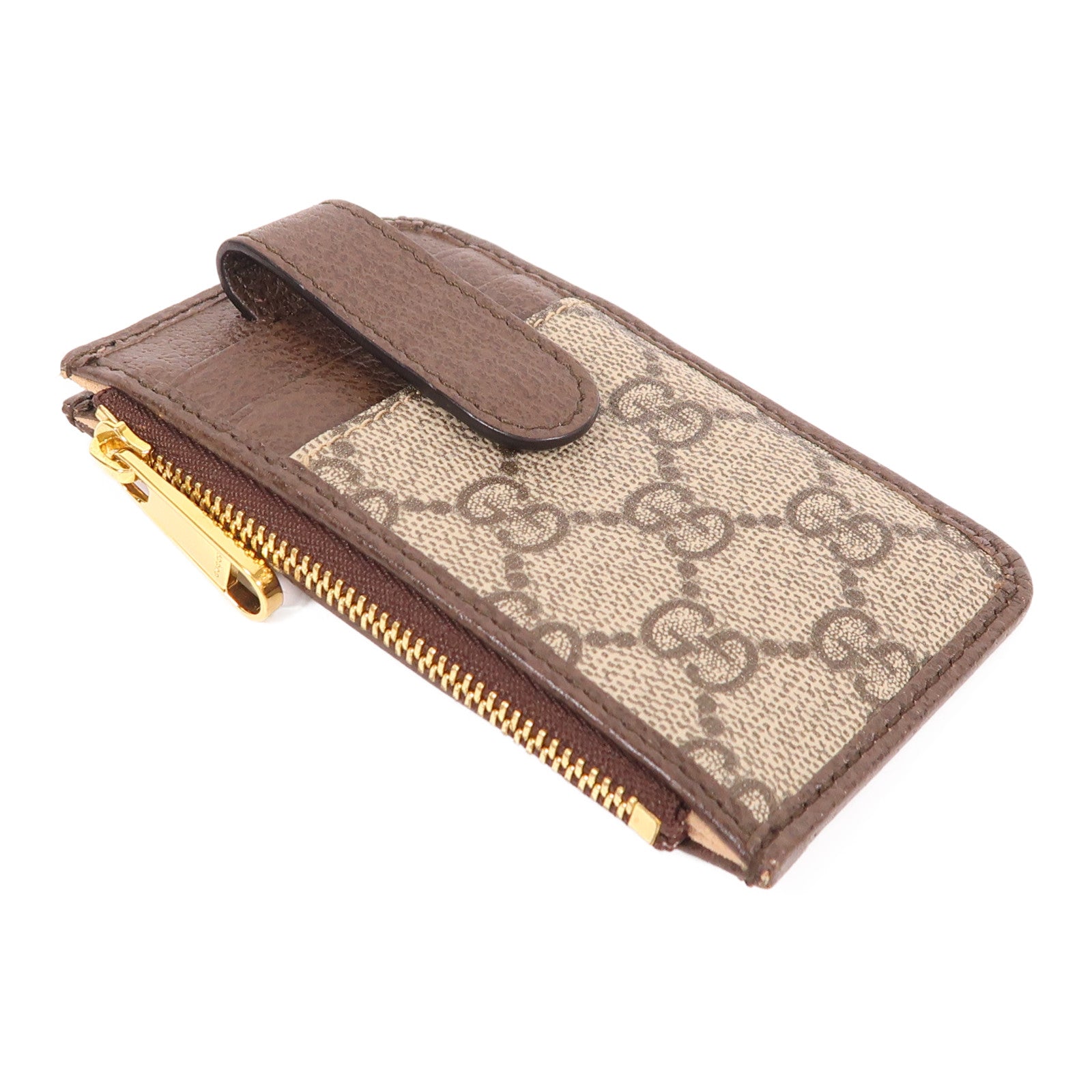 GUCCI 塗層帆布Card Case金扣卡片套