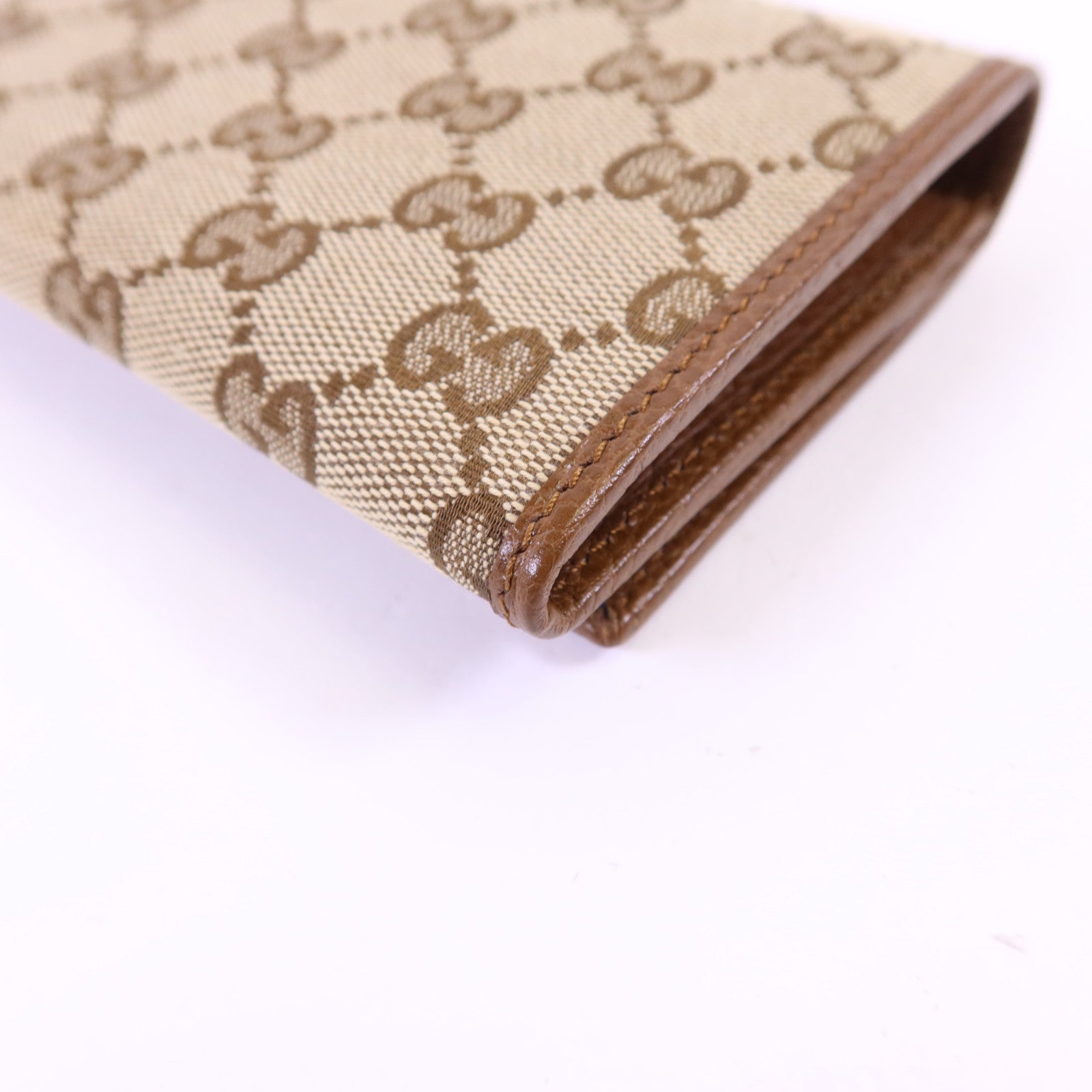 GUCCI 帆布Long Bifold Wallet金扣長錢包