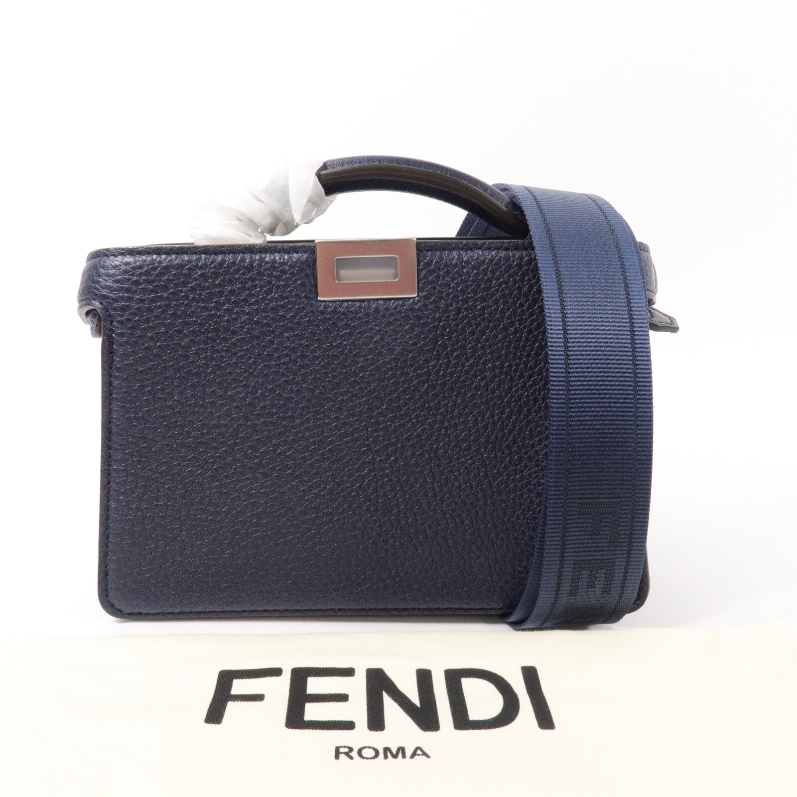 FENDI 牛皮皮革Peekaboo IseeU X-Cross手挽肩背兩用袋