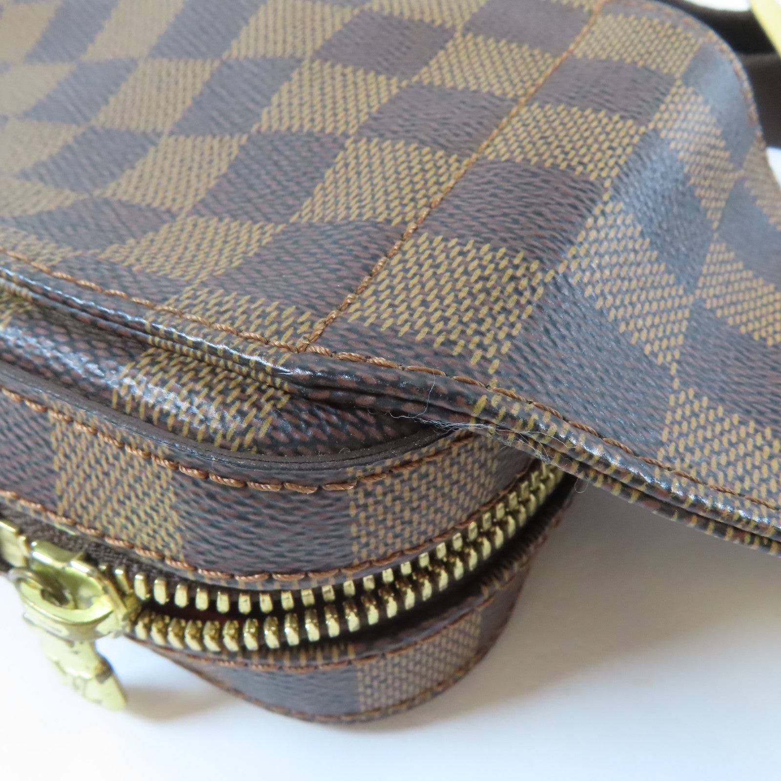 LOUIS VUITTON 【激減優惠】Damier Geronimos金扣腰包啡色