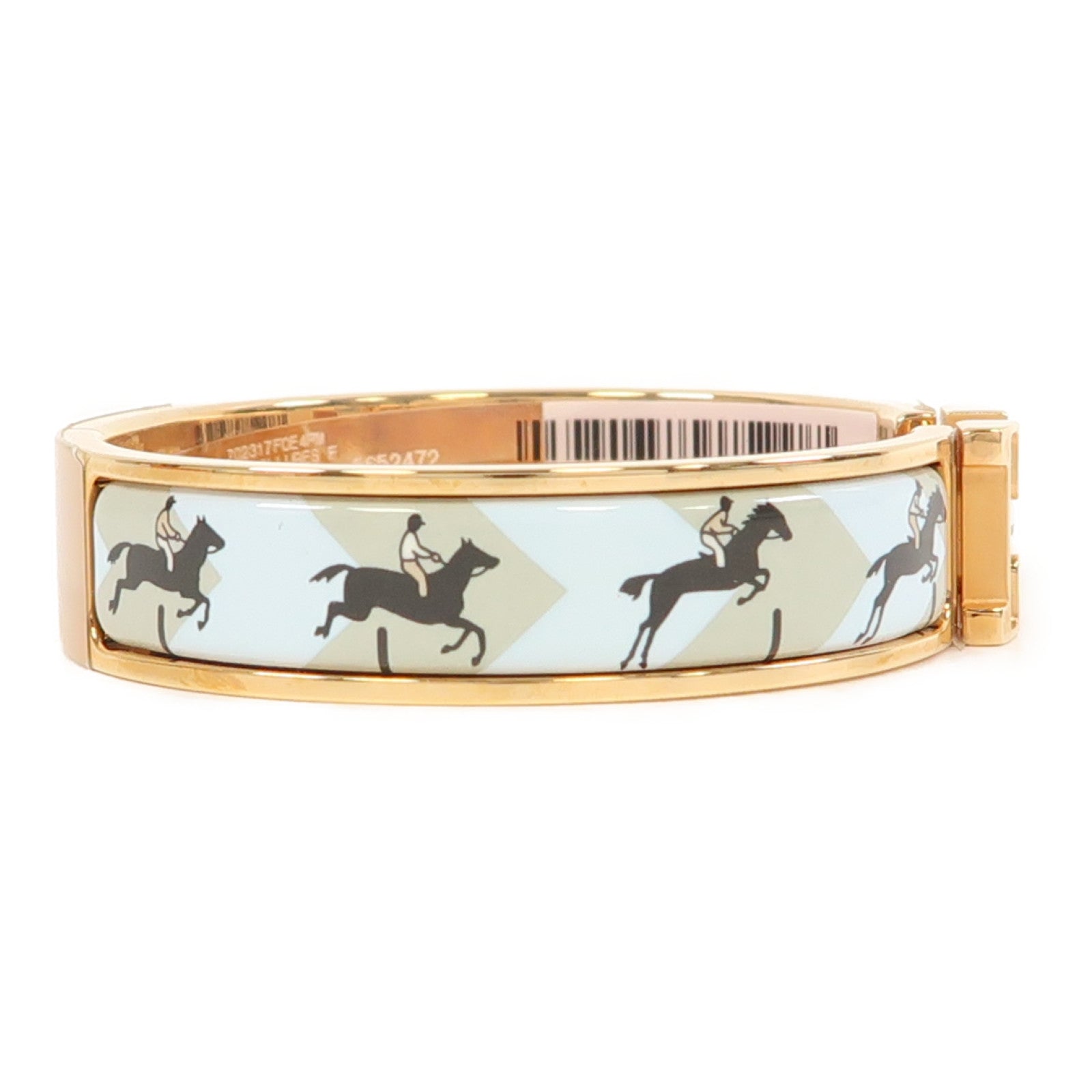 HERMES 金屬Clic H Les Allures Bracelet金扣手鐲淺藍色