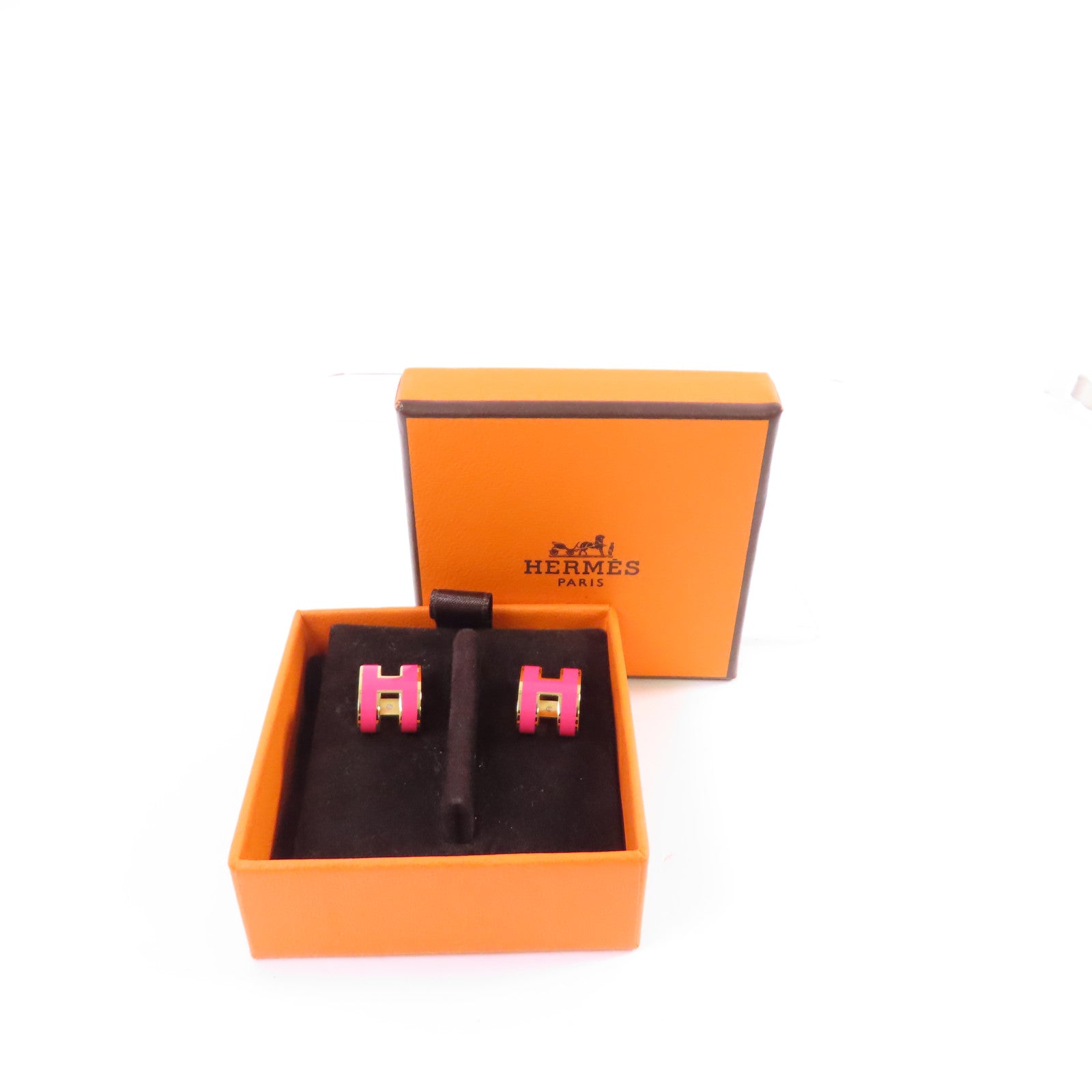 HERMES 金屬/琺瑯Pop H Earrings金扣耳環