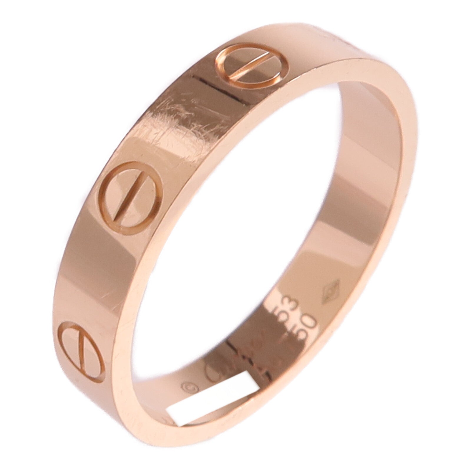 CARTIER 18K玫瑰金Mini Love Ring戒指Cartier#53/US#6.5