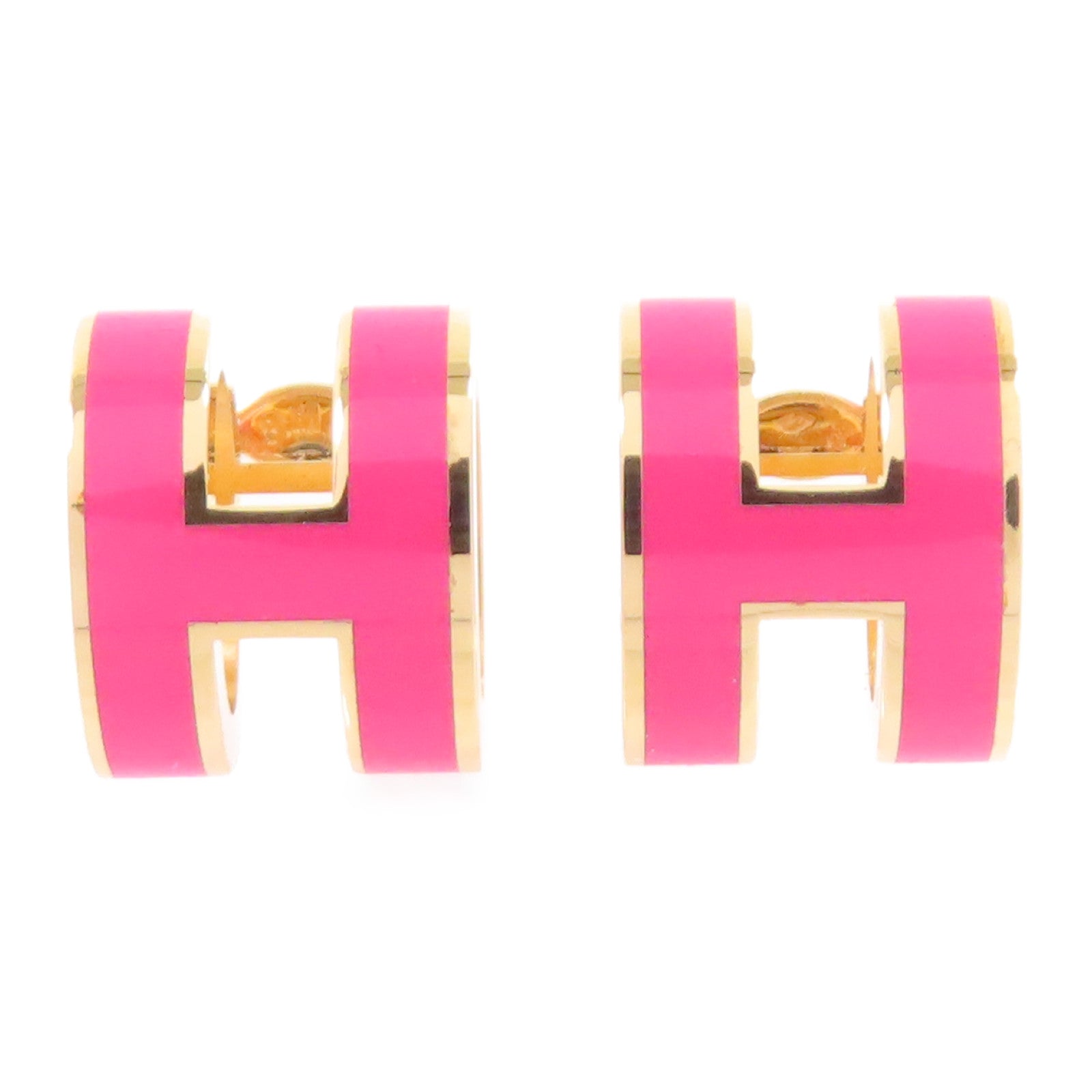 HERMES 金屬/琺瑯Pop H Earrings金扣耳環