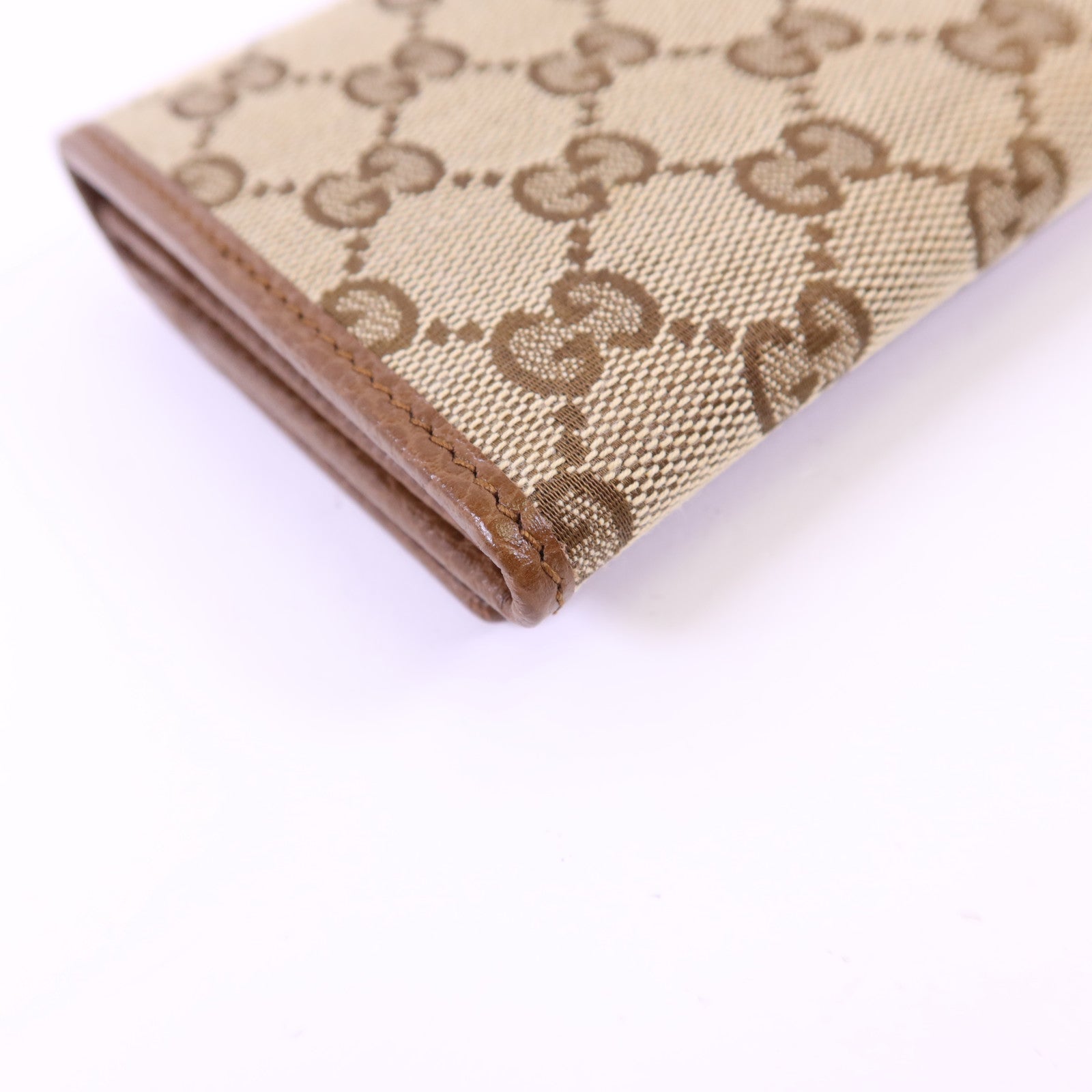 GUCCI 帆布Long Bifold Wallet金扣長錢包