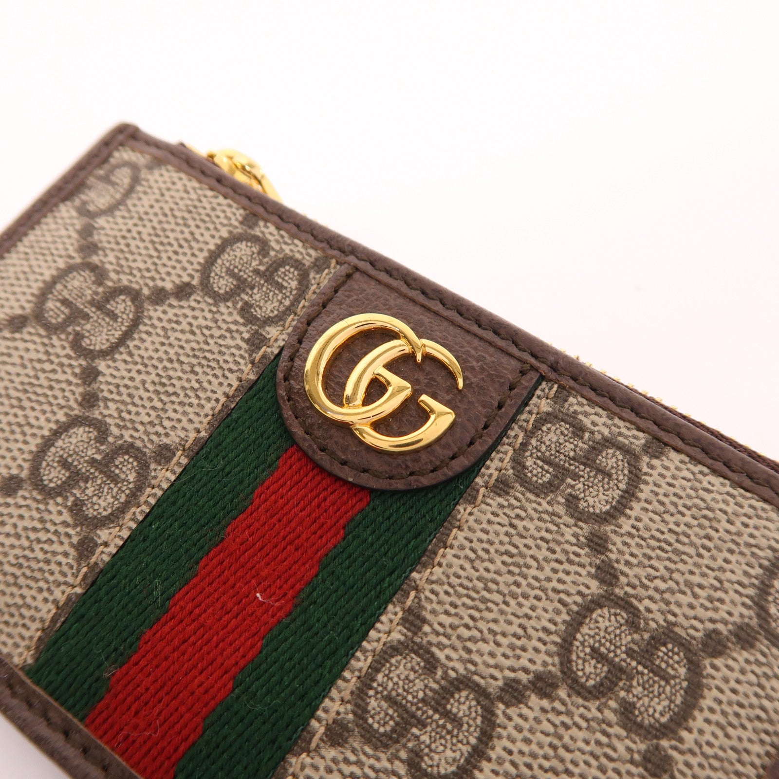 GUCCI 塗層帆布Card Case金扣卡片套