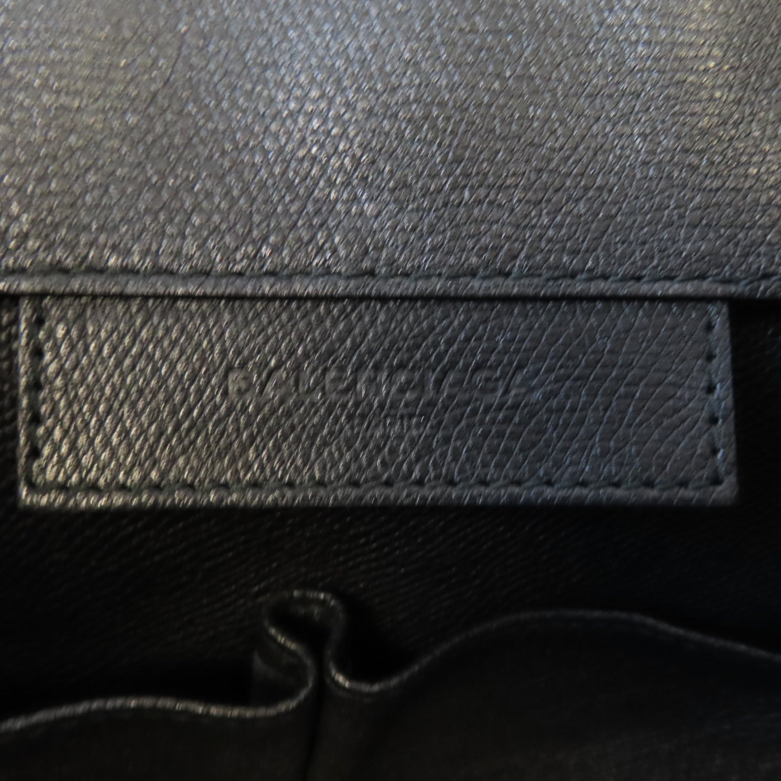 BALENCIAGA 【激減優惠】牛皮皮革Tote Bag銀扣肩背袋黑色