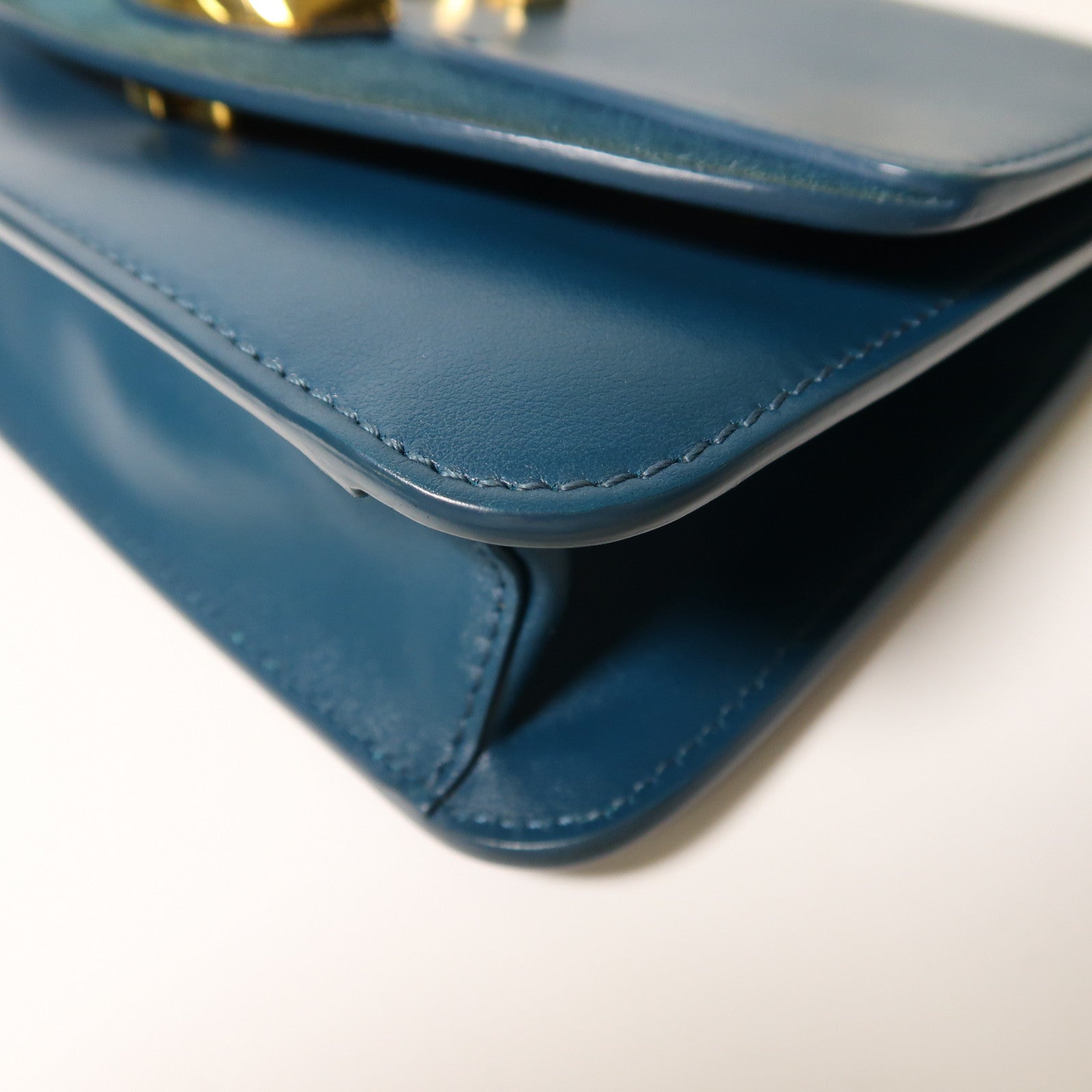 Chloe 牛皮皮革C Bag金扣鏈帶肩背袋綠色