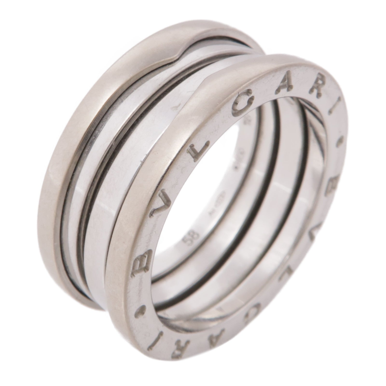 BVLGARI 18K白金B-Zero1 3 Bands Ring戒指BLV#58/US#8