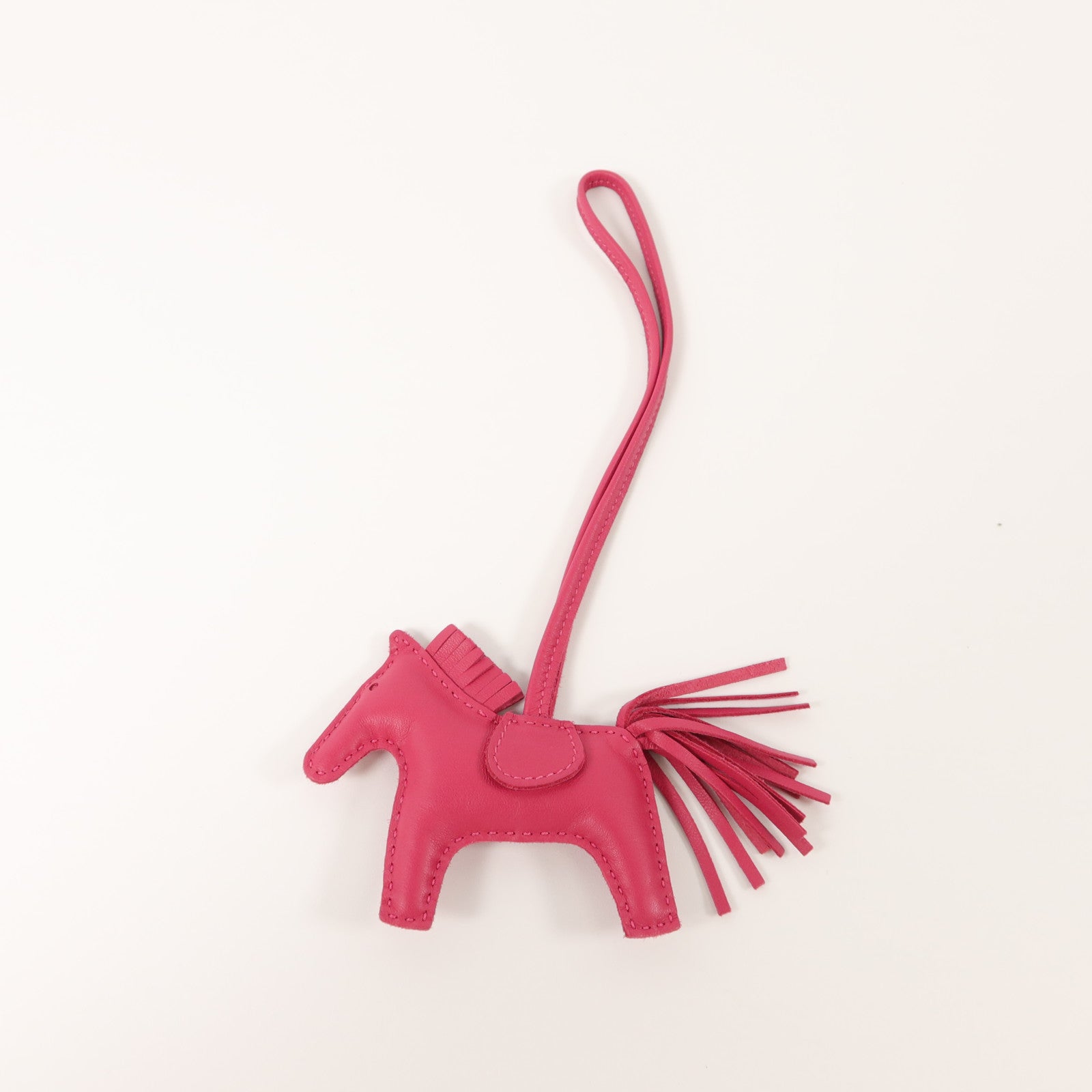 HERMES 【激減優惠】Milo皮革Rodeo PM掛飾Rose Mexico