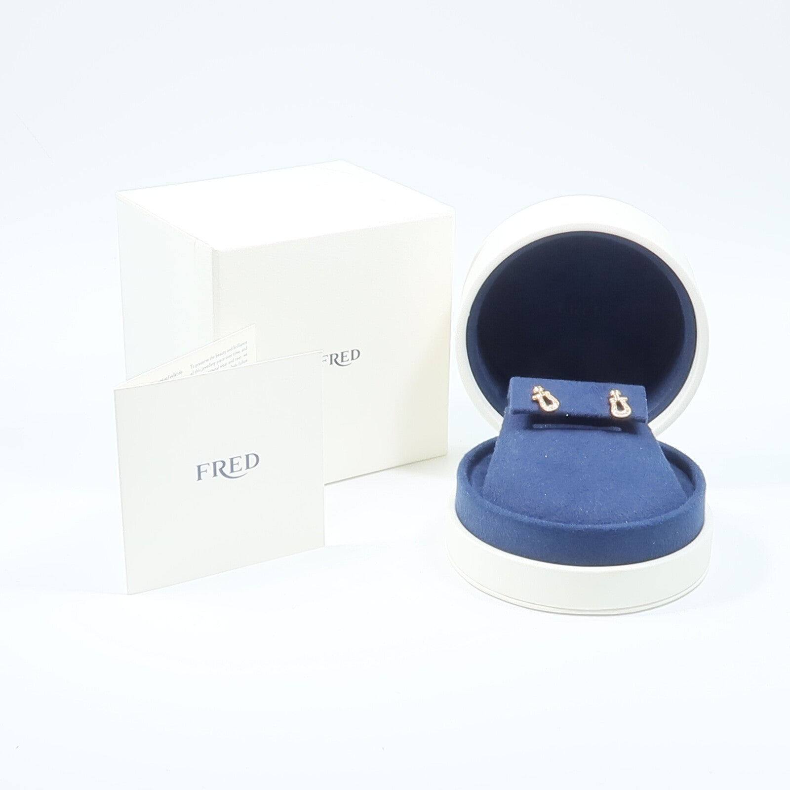 FRED 18K玫瑰金Force 10 Earrings鑽石耳環