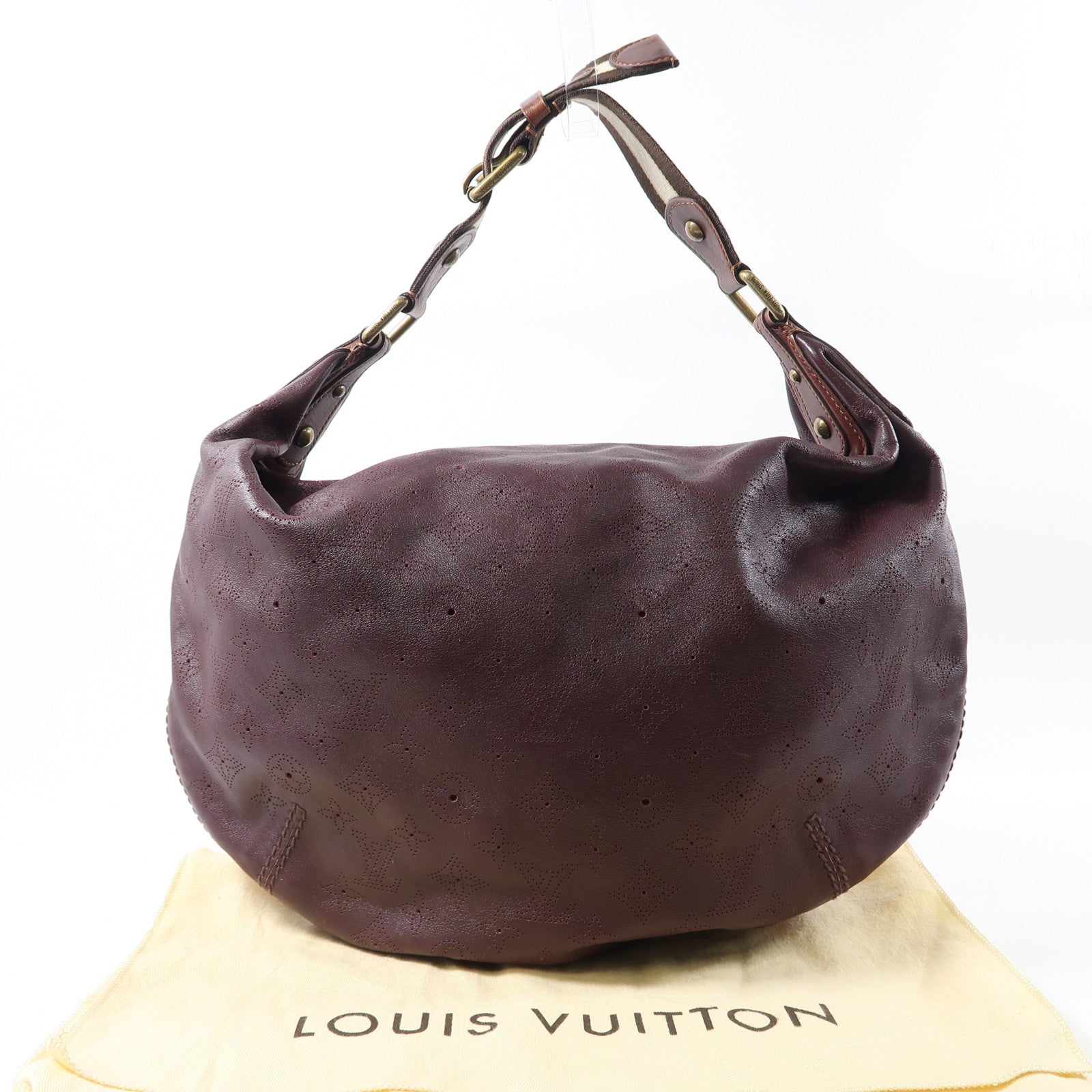 LOUIS VUITTON Monogram Mahina Onatah GM金扣肩背袋