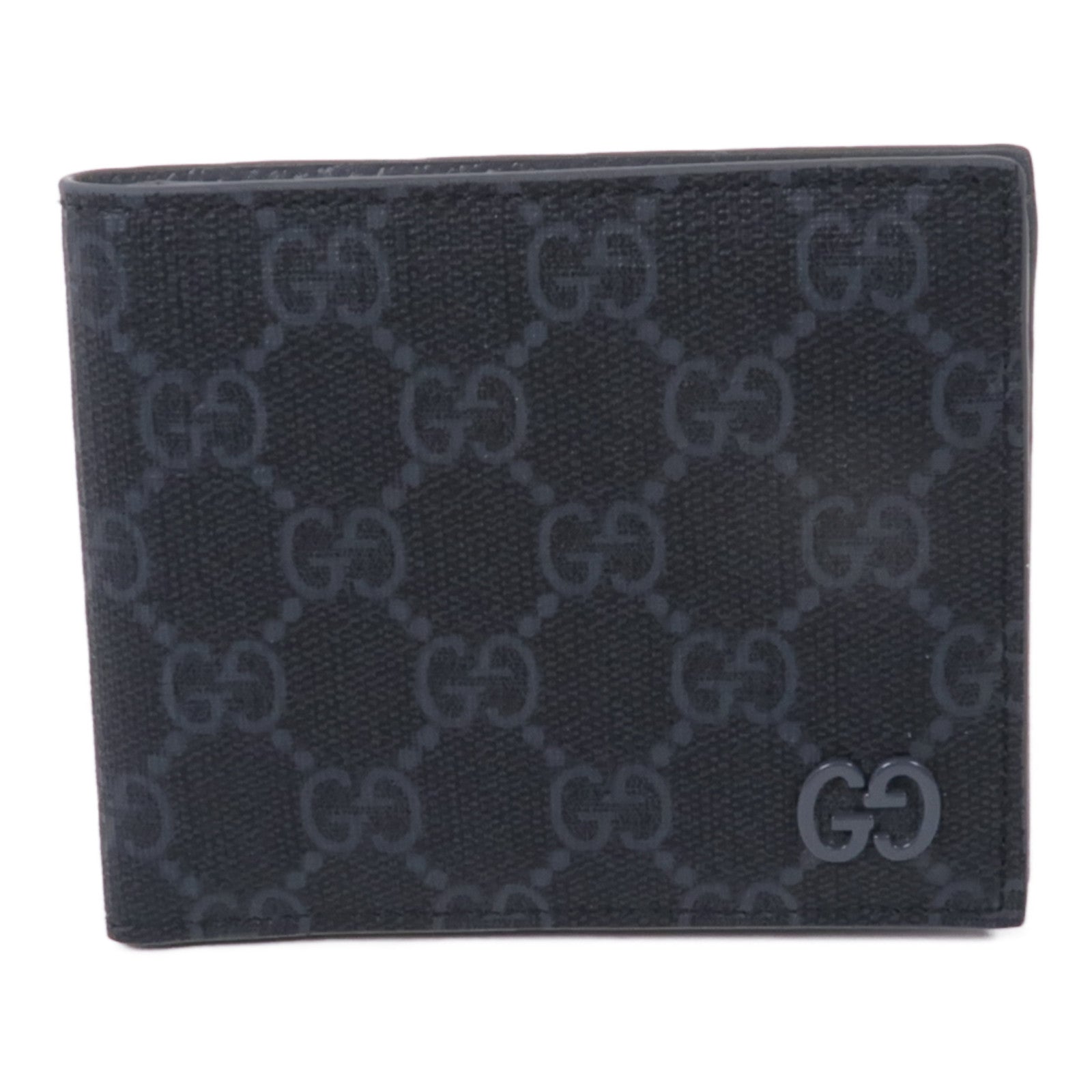 GUCCI 塗層帆布/皮革Grey Interior Bi-fold Wallet錢包