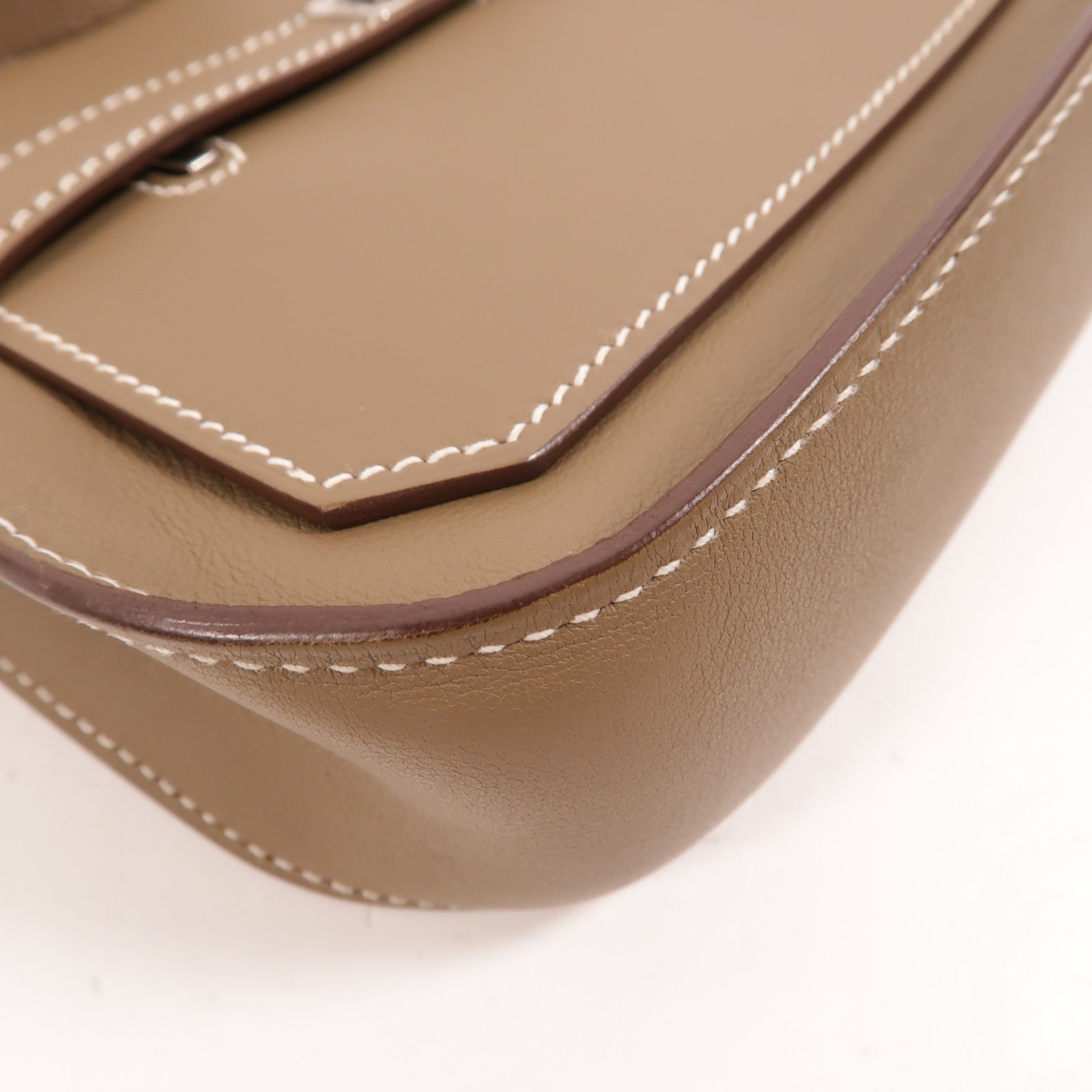 HERMES Swift皮革Jypsiere Mini肩背袋Etoupe