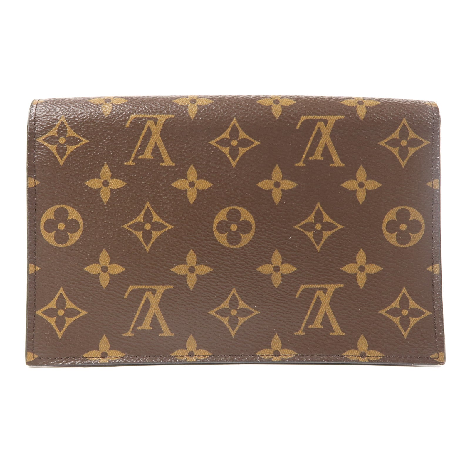 LOUIS VUITTON 【激減優惠】Monogram Flore金扣鏈帶肩背袋啡色/紅色