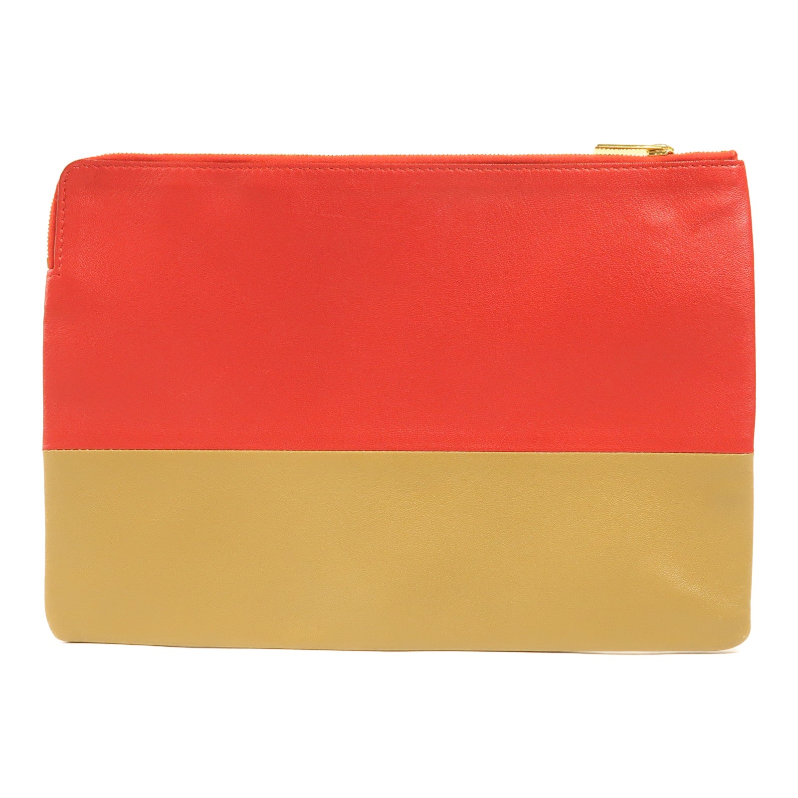 CELINE 牛皮皮革Pouch金扣手拿包