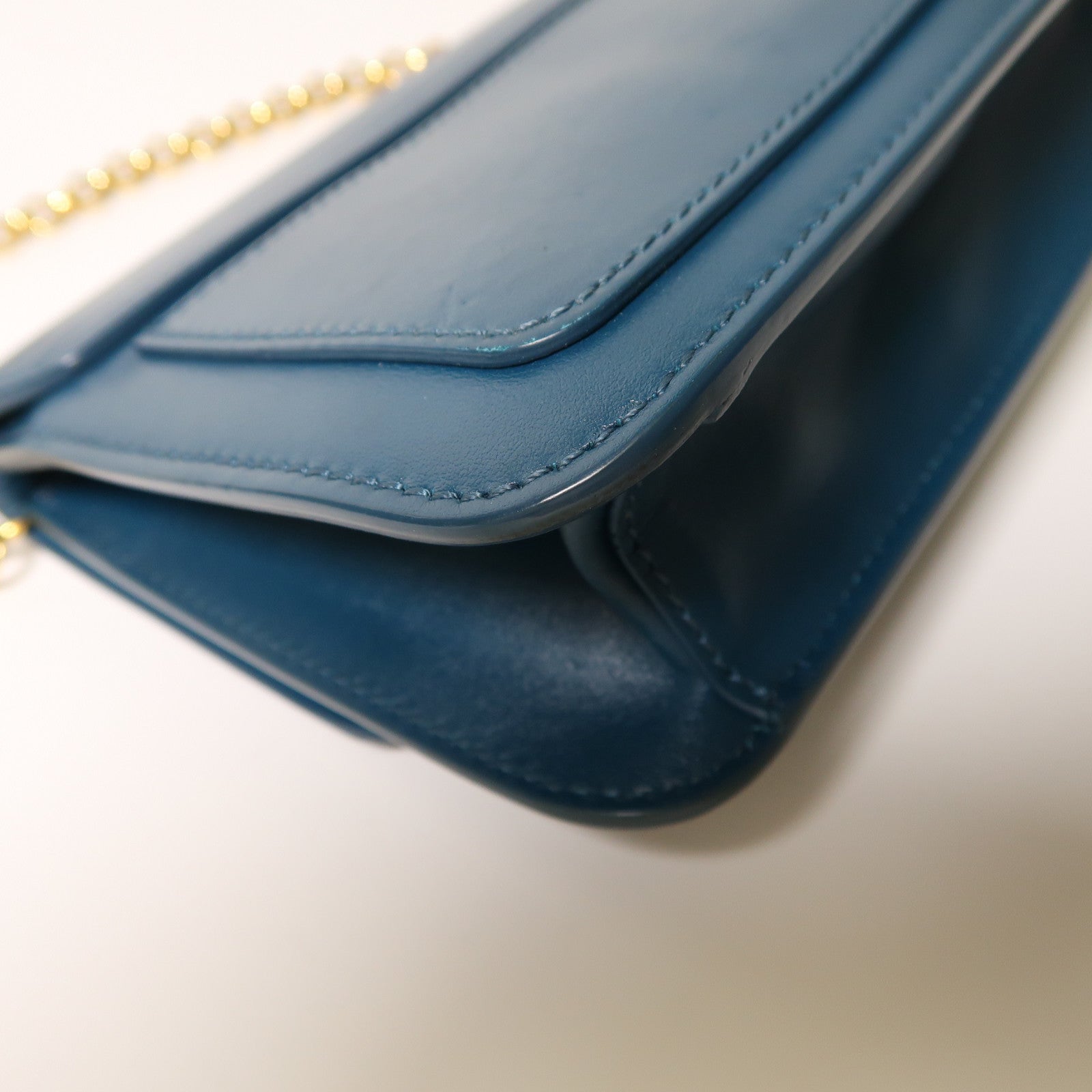Chloe 牛皮皮革C Bag金扣鏈帶肩背袋綠色