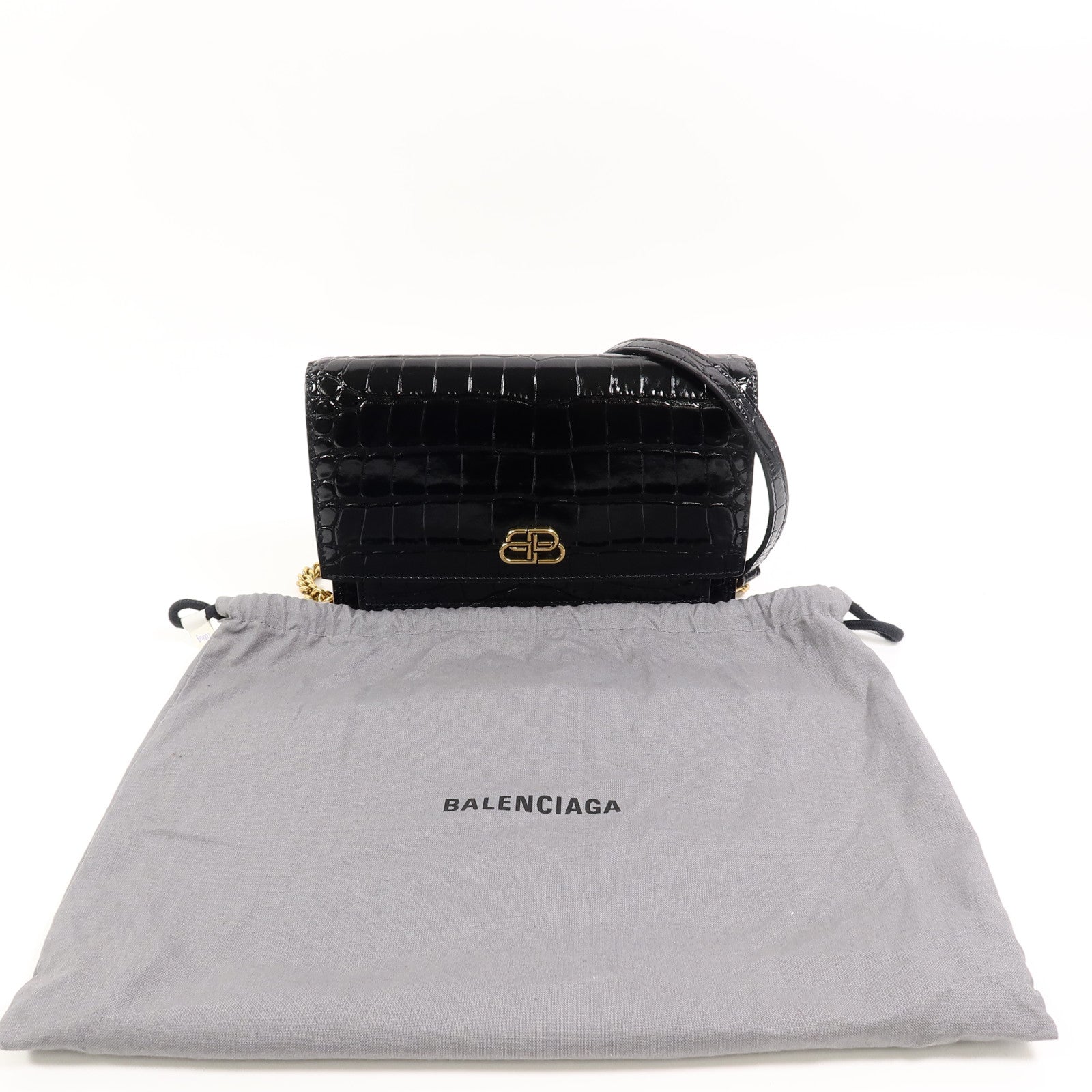 BALENCIAGA 牛皮皮革Chain Shoulder鏈帶肩背袋