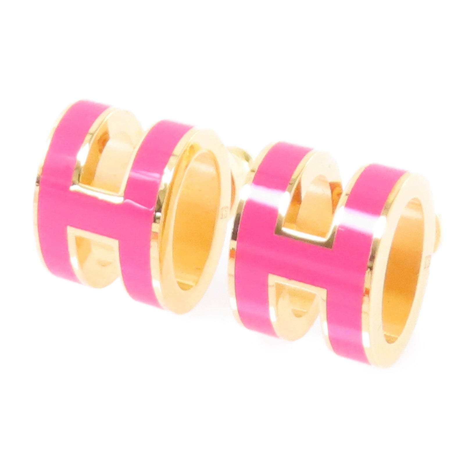 HERMES 金屬/琺瑯Pop H Earrings金扣耳環