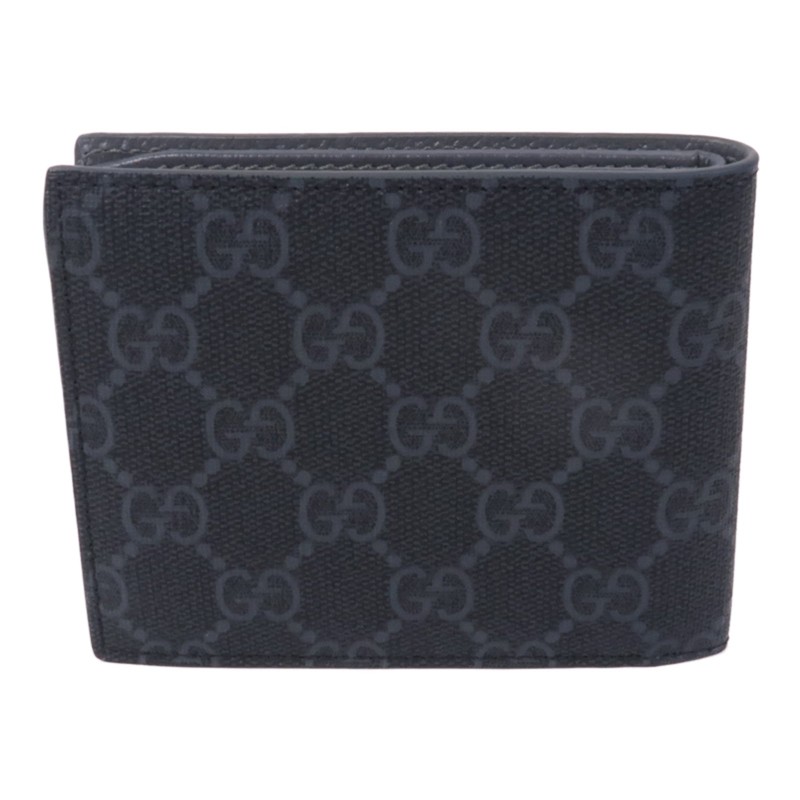 GUCCI 塗層帆布/皮革Grey Interior Bi-fold Wallet錢包