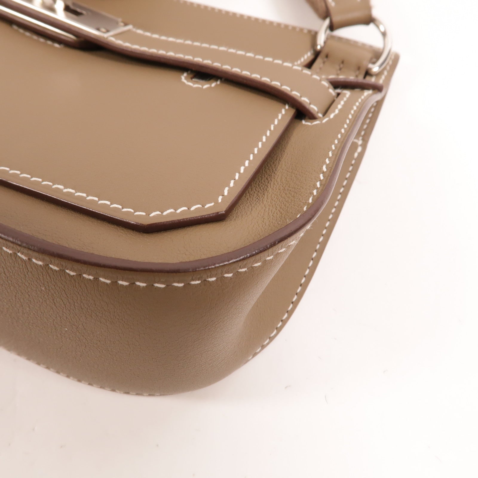 HERMES Swift皮革Jypsiere Mini肩背袋Etoupe