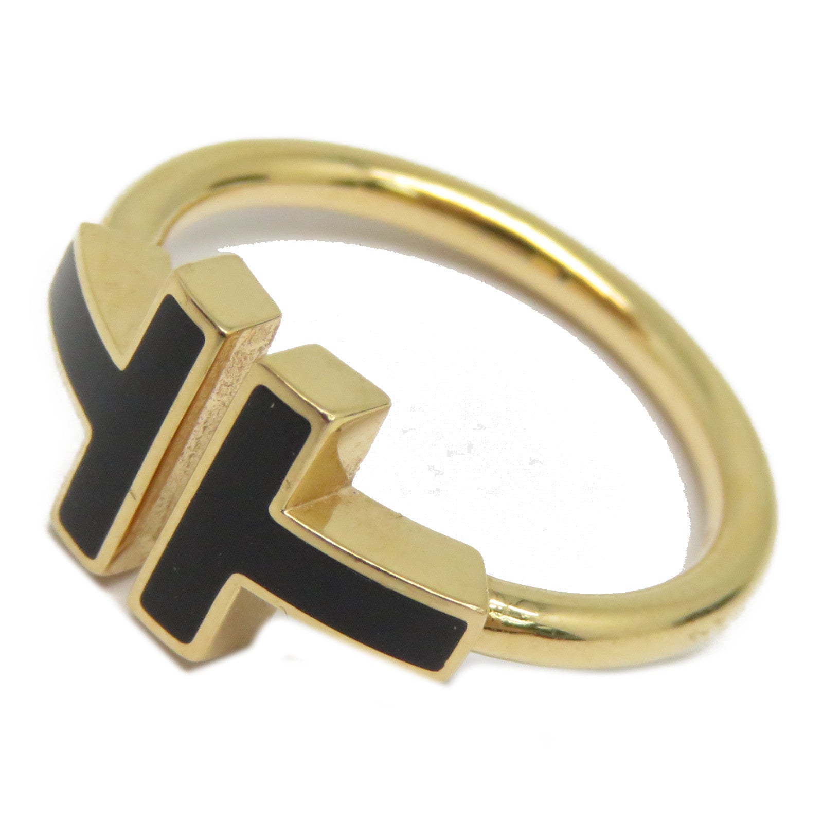 TIFFANY＆CO 【激減優惠】18K玫瑰金Black Onyx Wire Ring戒指US#6