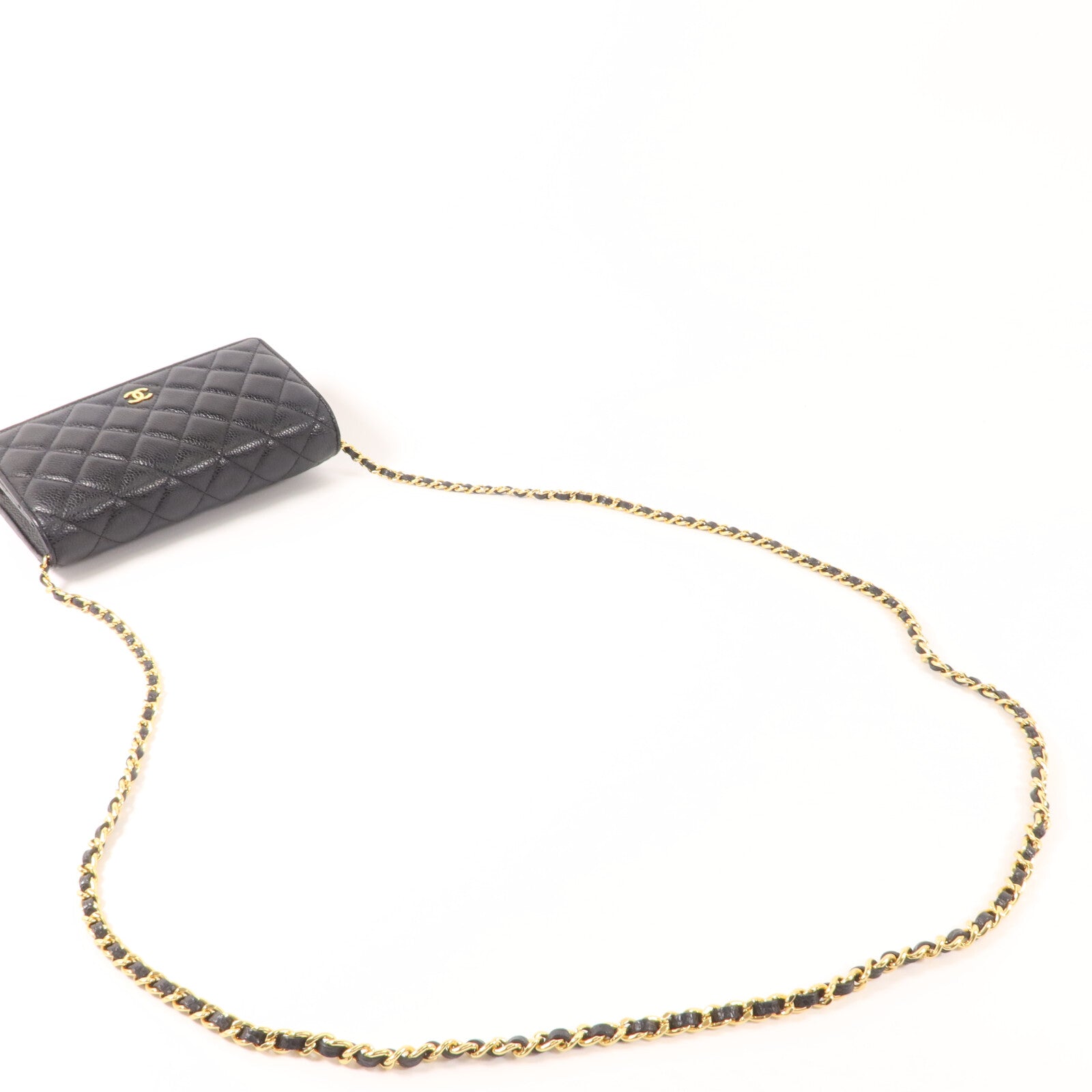 CHANEL 牛皮皮革WOC Wallet On Chain鏈帶肩背袋