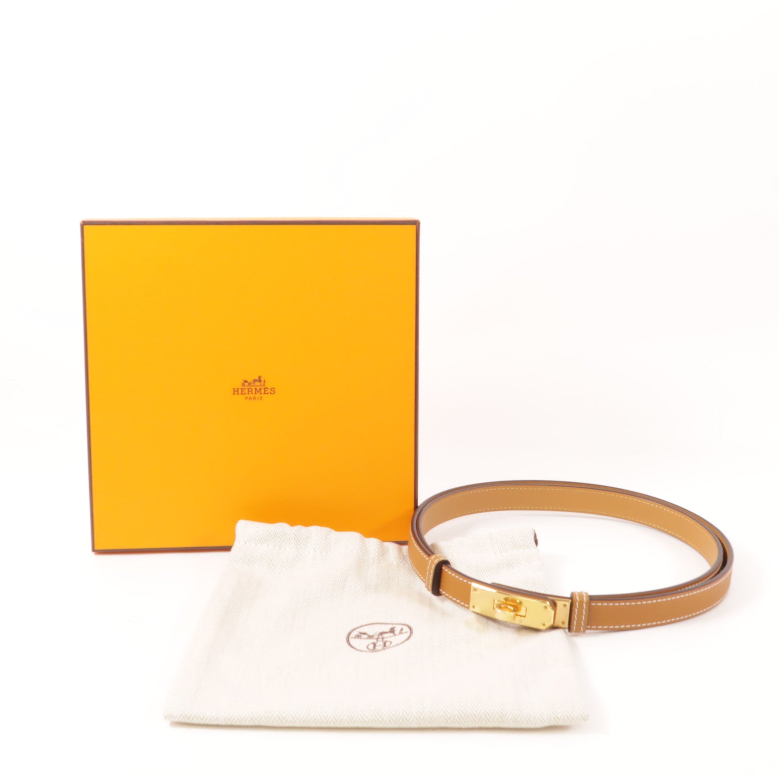 HERMES Epsom皮革H Belt金扣皮帶