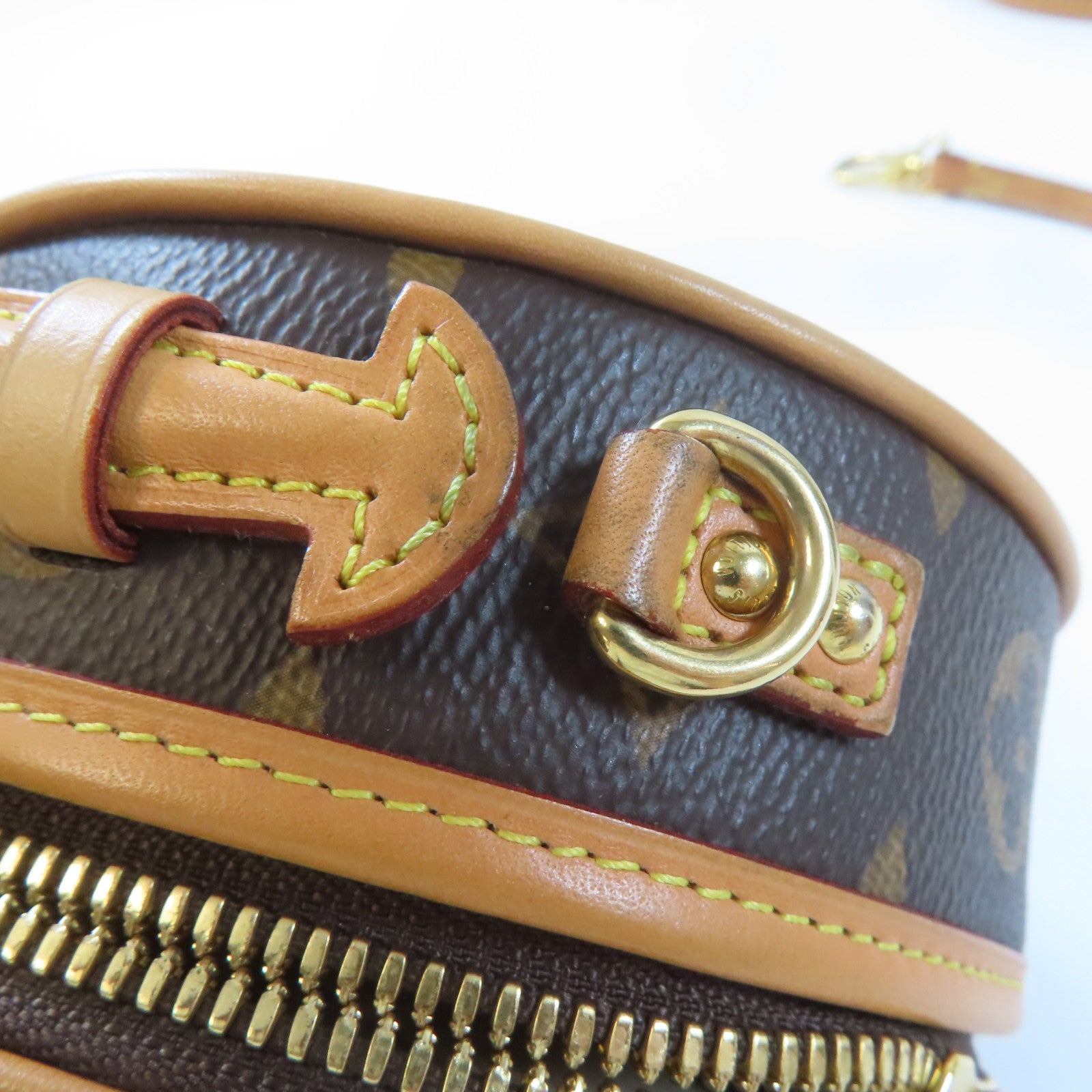 LOUIS VUITTON Monogram Mini Boite Chapeau金扣手挽肩背兩用袋棕色