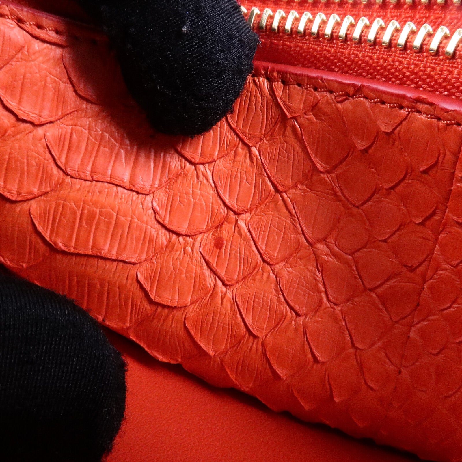 CELINE 蛇皮皮革Trio Large肩背袋