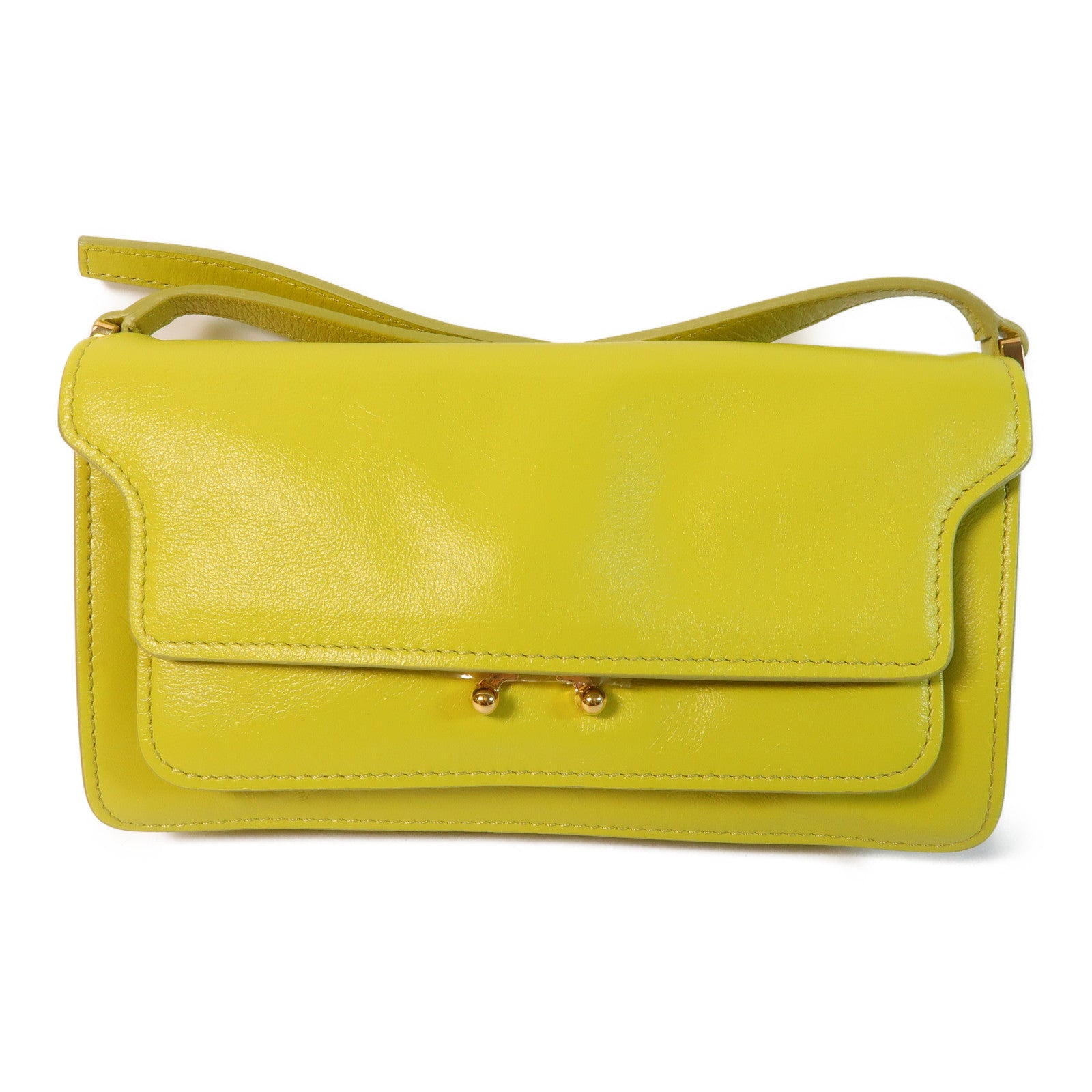 MARNI 牛皮皮革Shoulder Bag金扣肩背袋