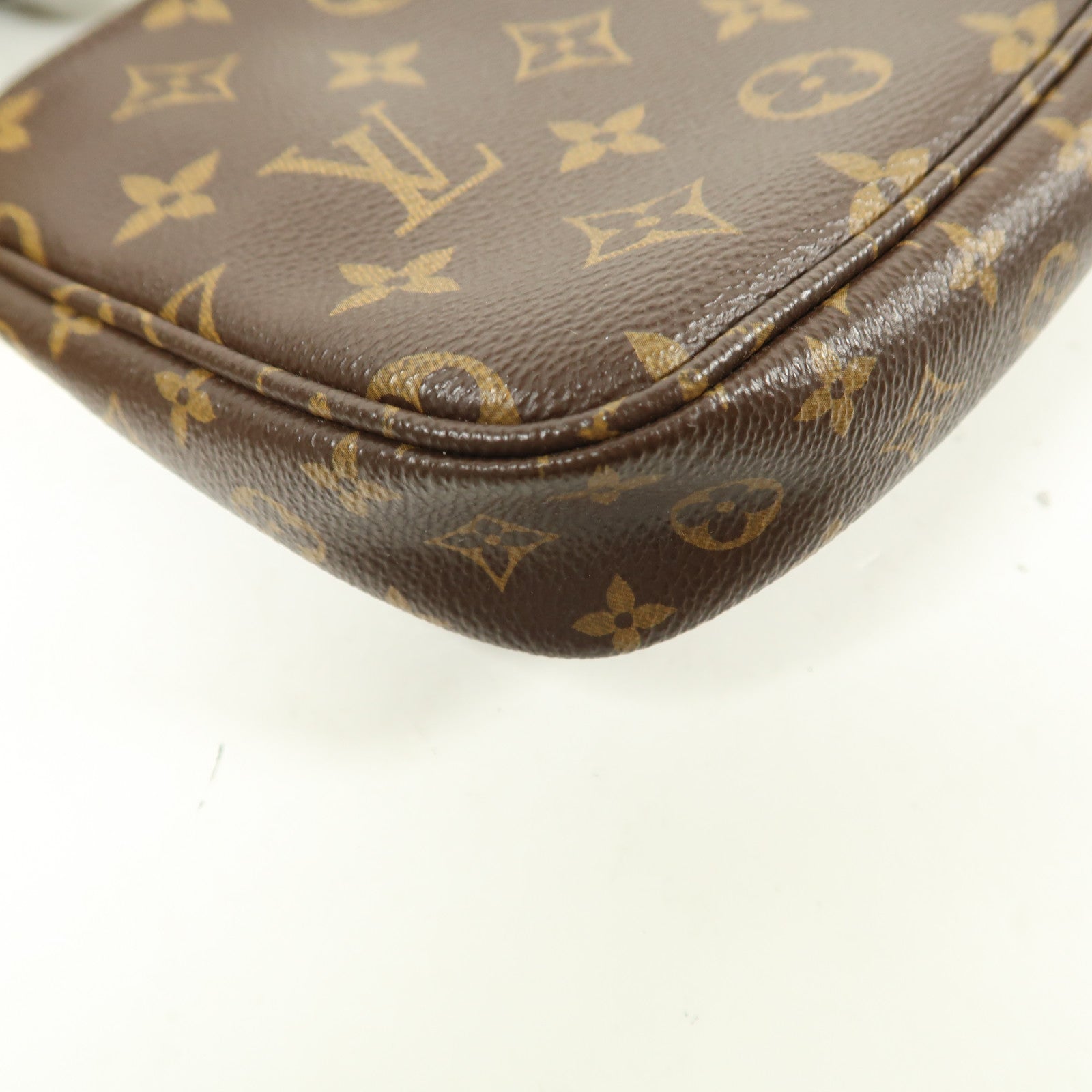 LOUIS VUITTON Monogram Multi Pochette Accessoires金扣肩背袋棕色