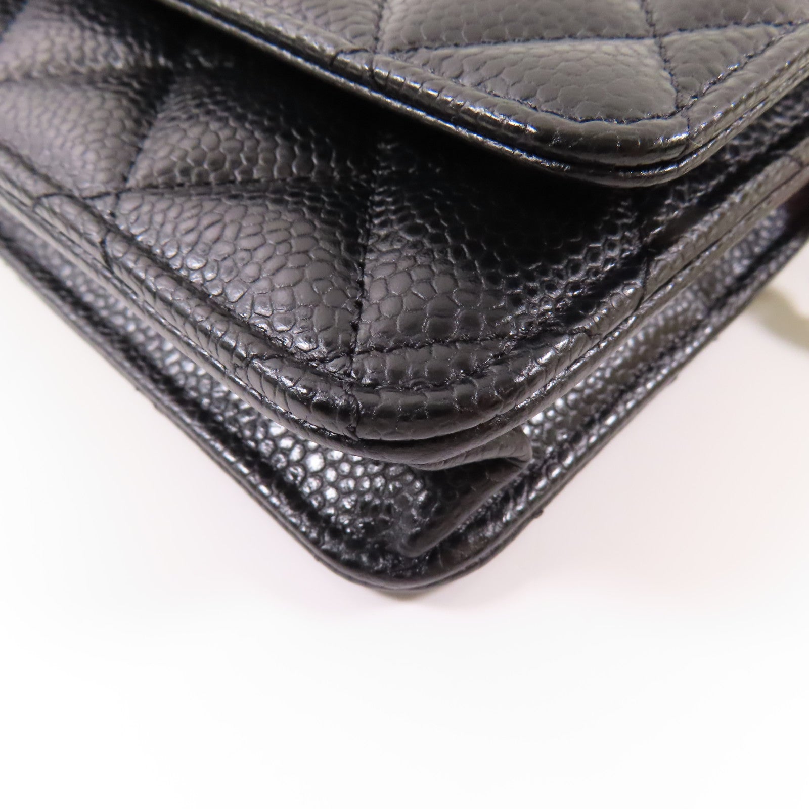 CHANEL 牛皮皮革WOC Wallet On Chain金扣鏈帶肩背袋