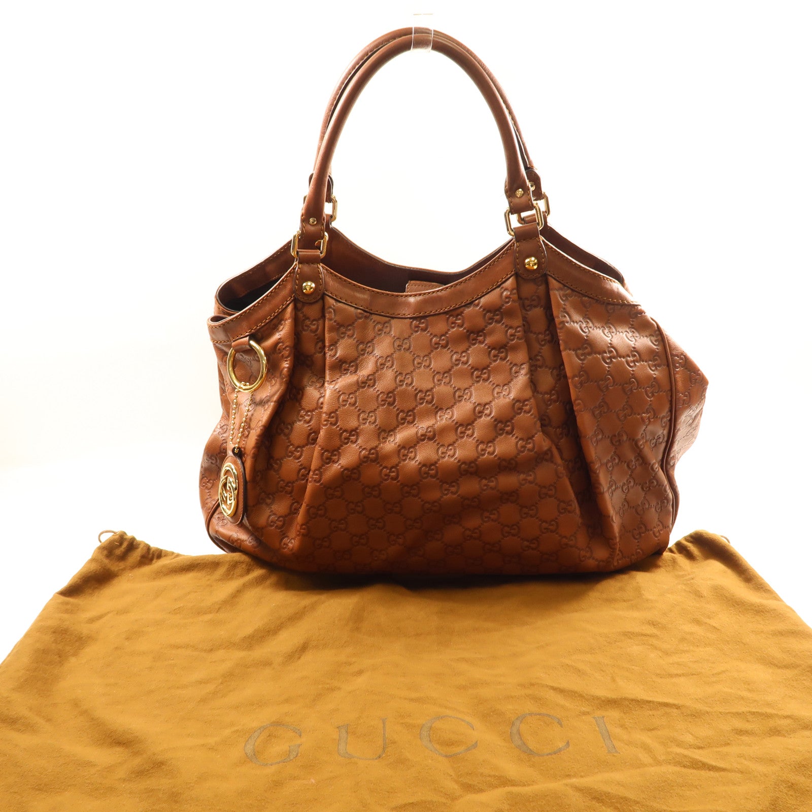 GUCCI 牛皮皮革Shoulder Bag金扣肩背袋