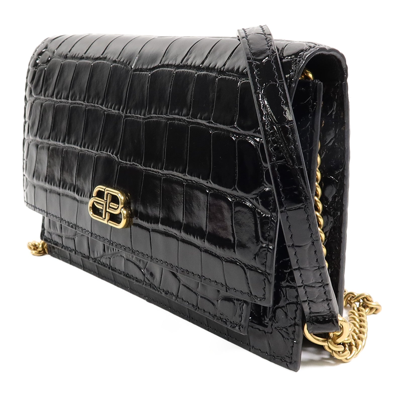 BALENCIAGA 牛皮皮革Chain Shoulder鏈帶肩背袋