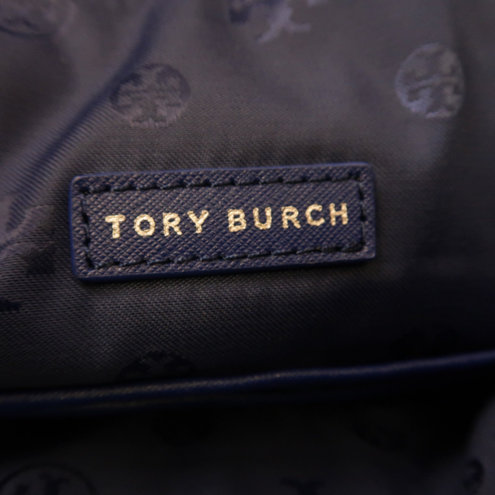 Tory Burch 尼龍/皮革Tote Bag金扣手挽袋彩色/藍色