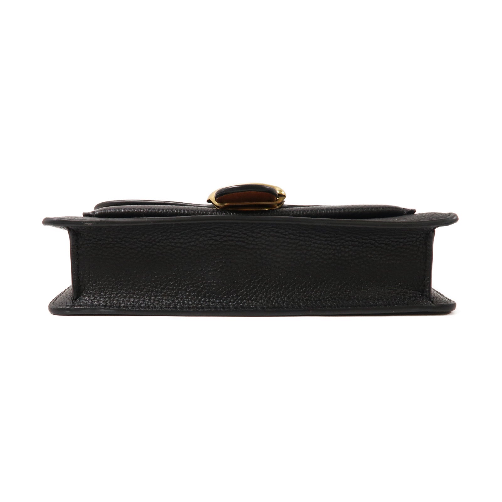 COACH 牛皮皮革Shoulder Bag金扣鏈帶肩背袋黑色