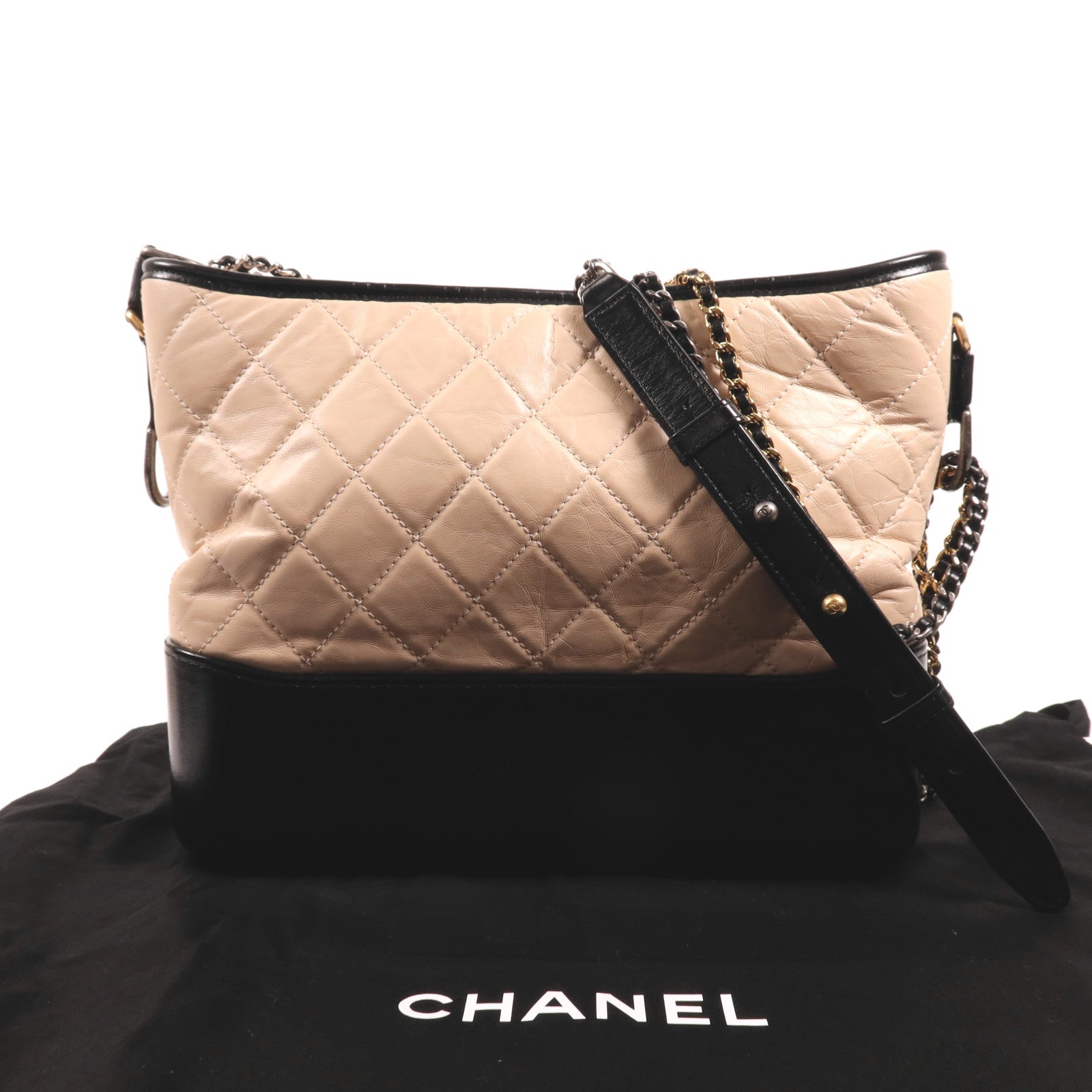 CHANEL 牛皮皮革Gabrielle鏈帶肩背袋