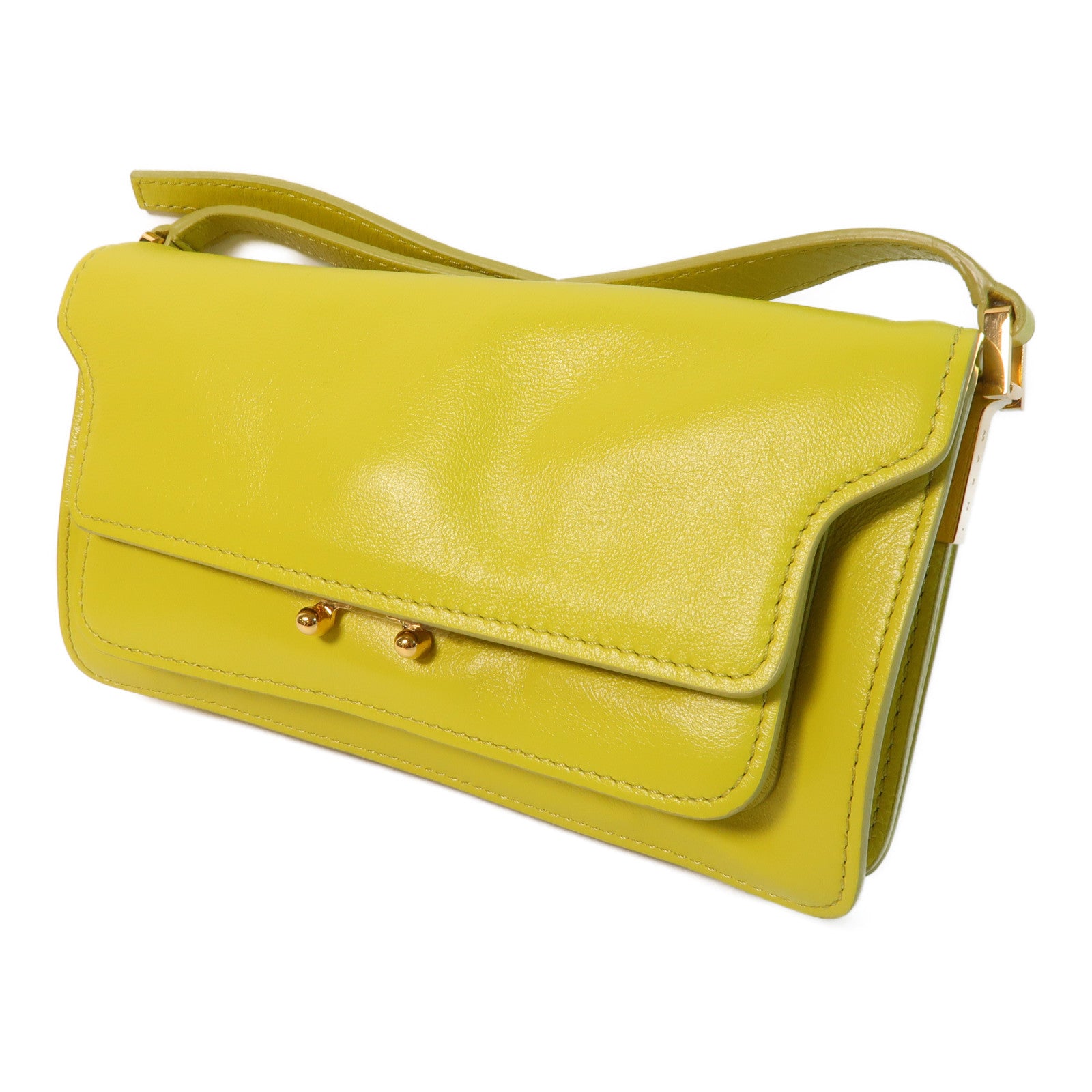 MARNI 牛皮皮革Shoulder Bag金扣肩背袋