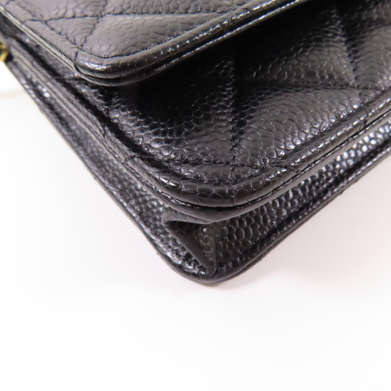 CHANEL 牛皮皮革WOC Wallet On Chain金扣鏈帶肩背袋