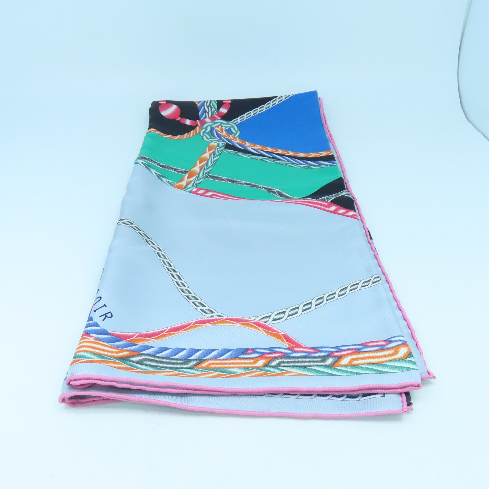 HERMES 【激減優惠】絲質Scarf圍巾綠色/灰色/黑色