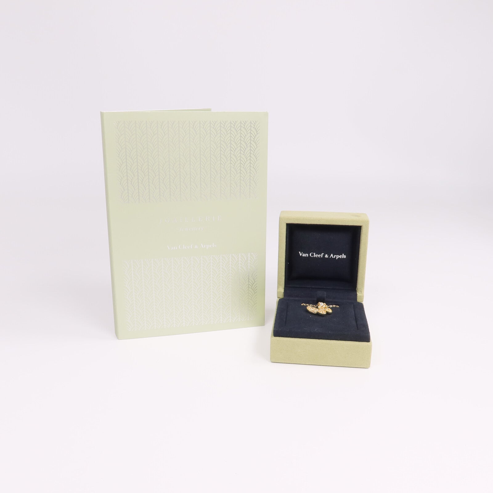 Van Cleef & Arpels 18K黃金/白金Two Butterfly Pendant鑽石項鍊