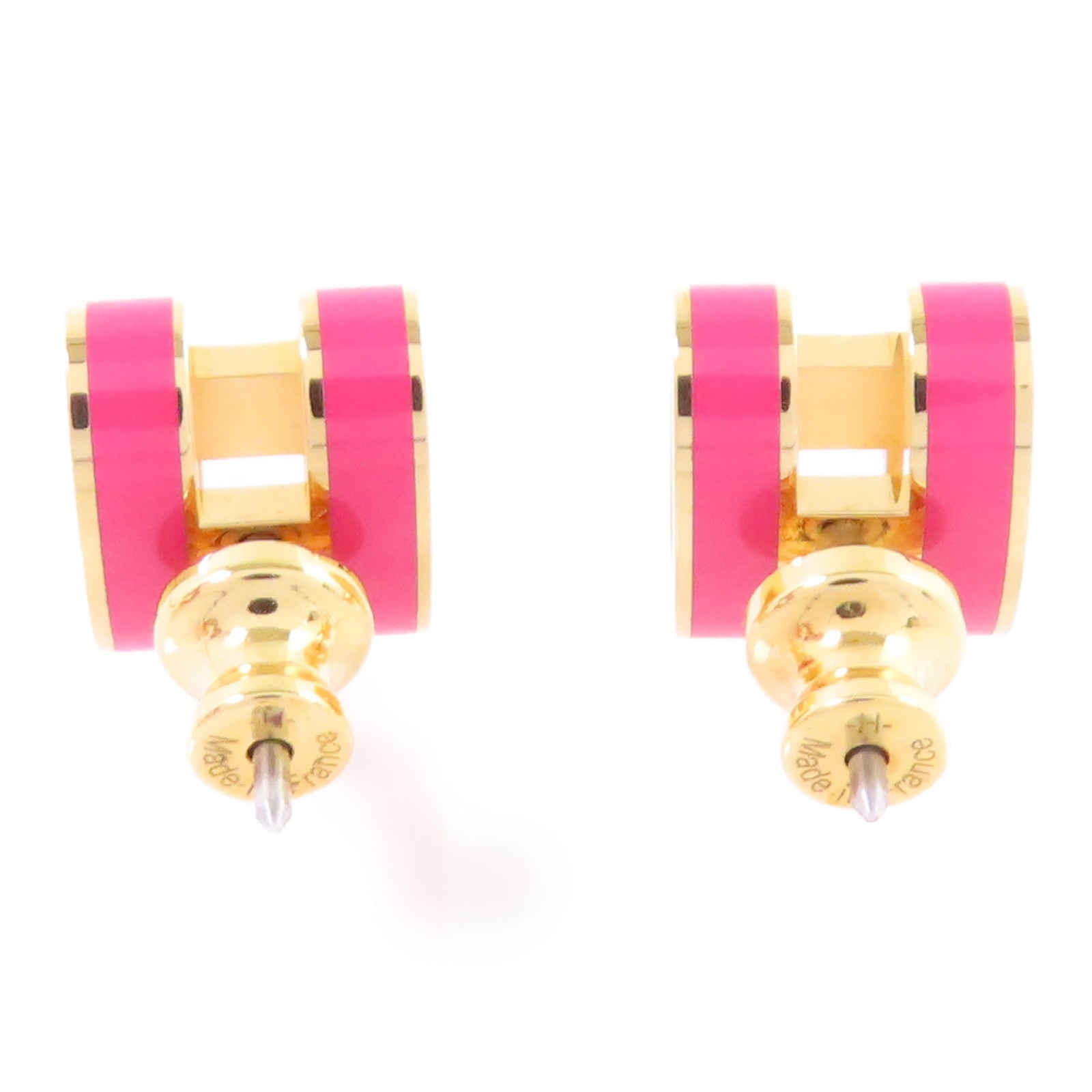 HERMES 金屬/琺瑯Pop H Earrings金扣耳環