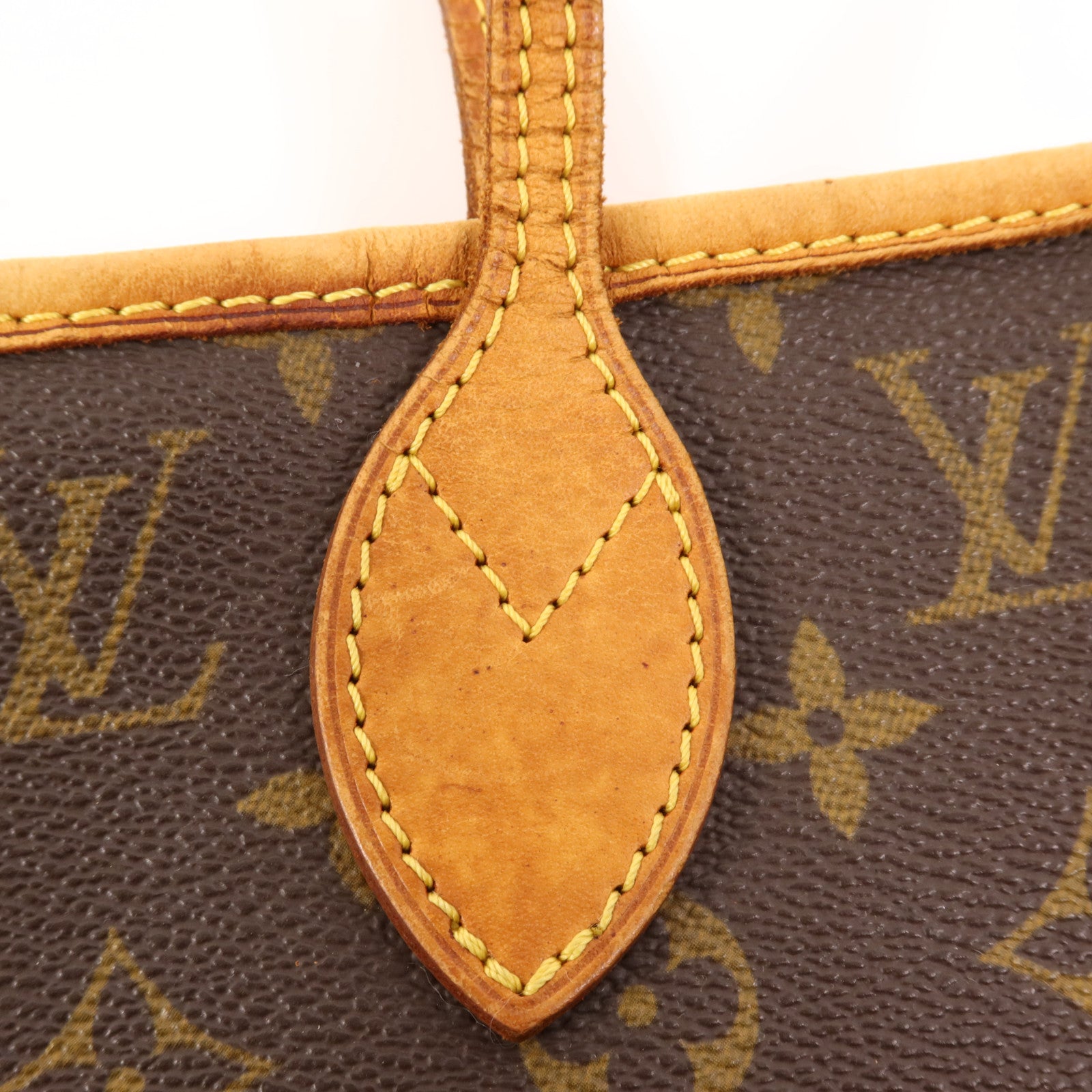 LOUIS VUITTON Monogram Neverfull MM金扣手挽袋