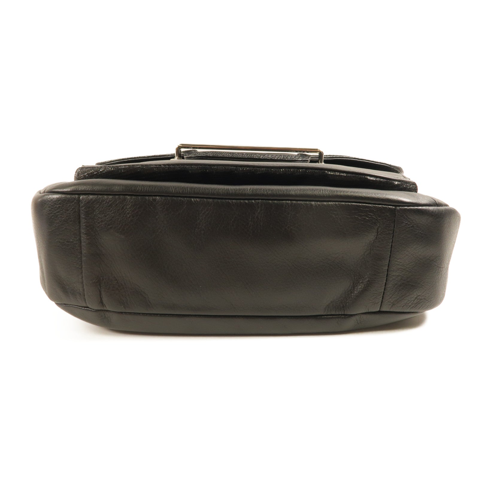 COACH 牛皮皮革2Way Shoulder銀扣手挽肩背兩用袋