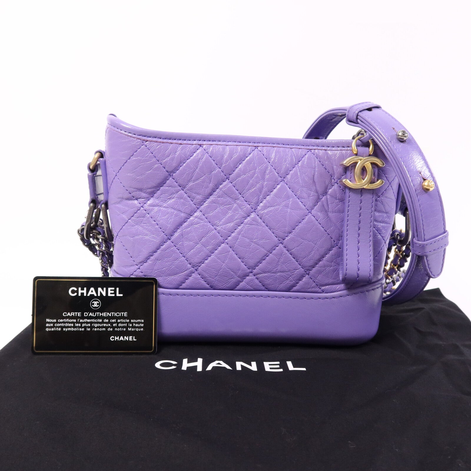CHANEL 牛皮皮革Gabrielle Small鏈帶肩背袋