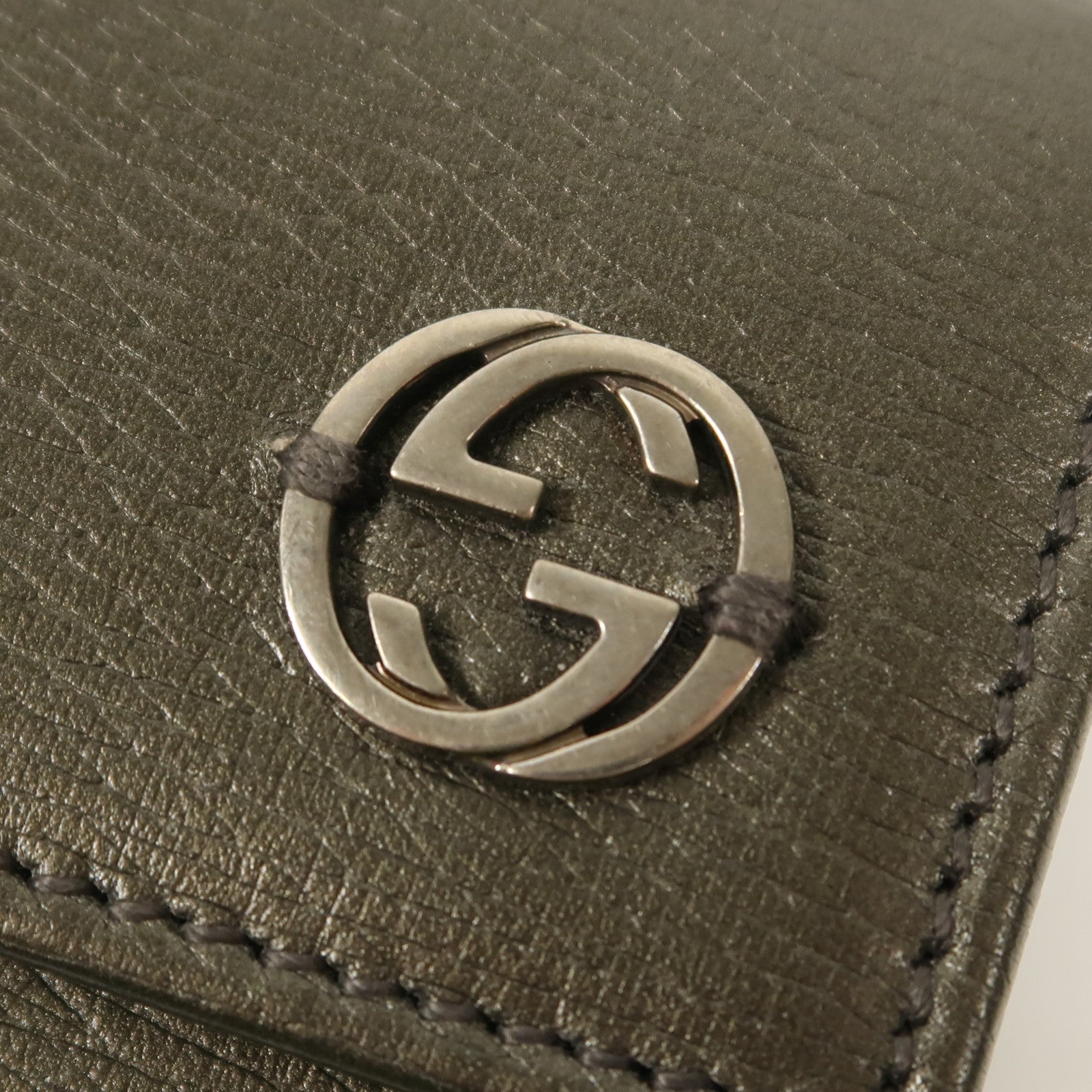GUCCI 皮革Key Cases銀扣鎖匙扣