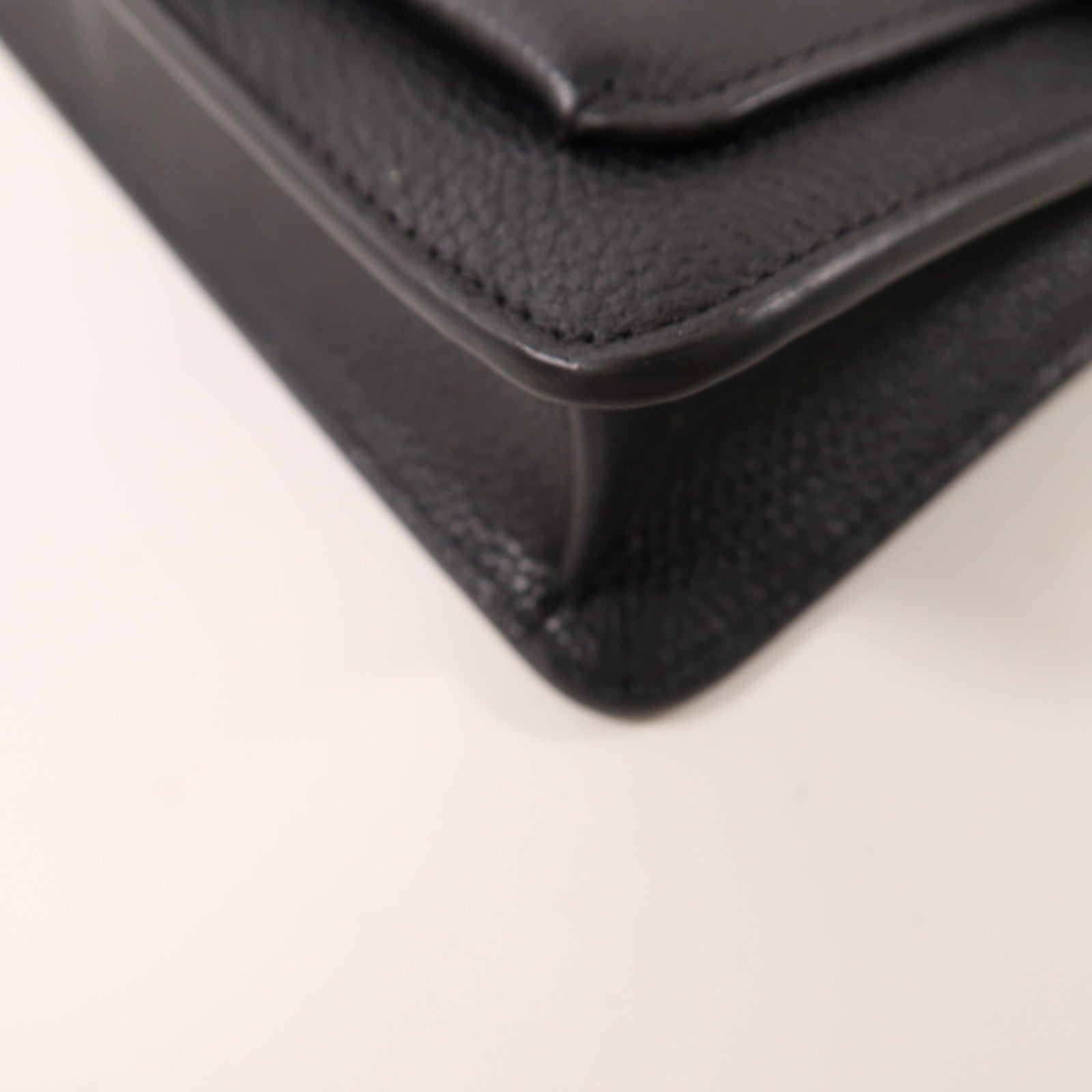 COACH 牛皮皮革Shoulder Bag金扣鏈帶肩背袋黑色